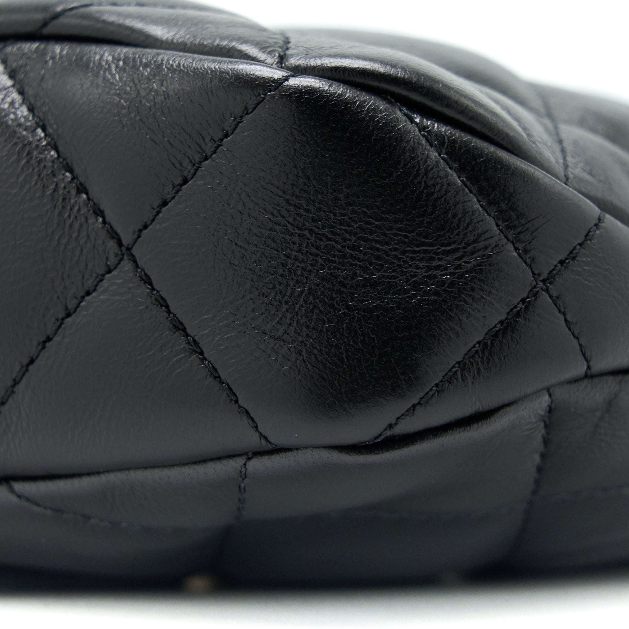 Chanel 22K Hobo Shoulder Bag Lambskin Black  (Microchip)