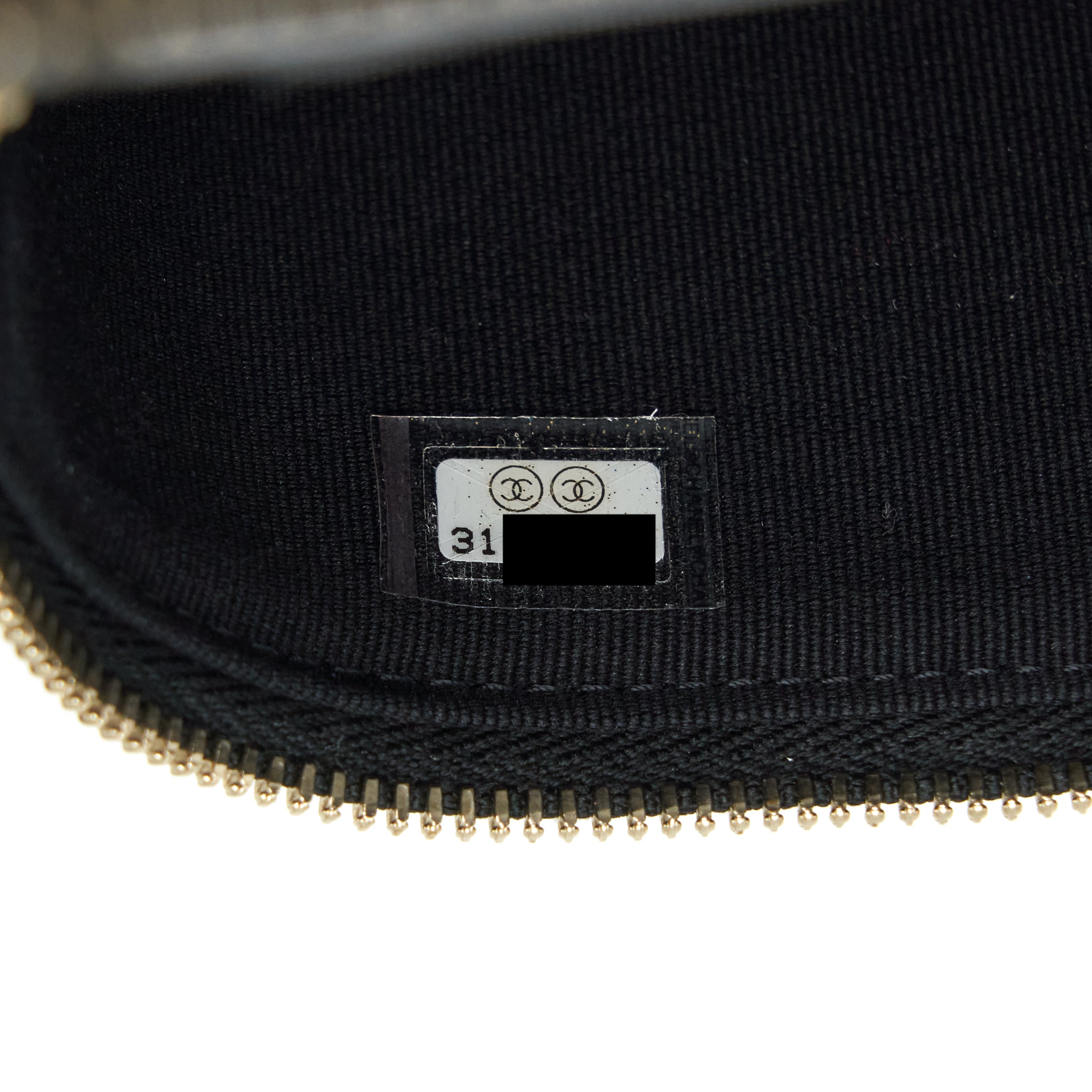 Chanel 22P Long Vanity With CC Logo Chain Caviar Black L