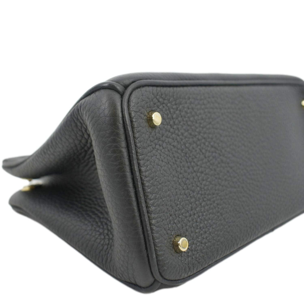 CHRISTIAN DIOR Diorissimo Leather Tote Bag Black