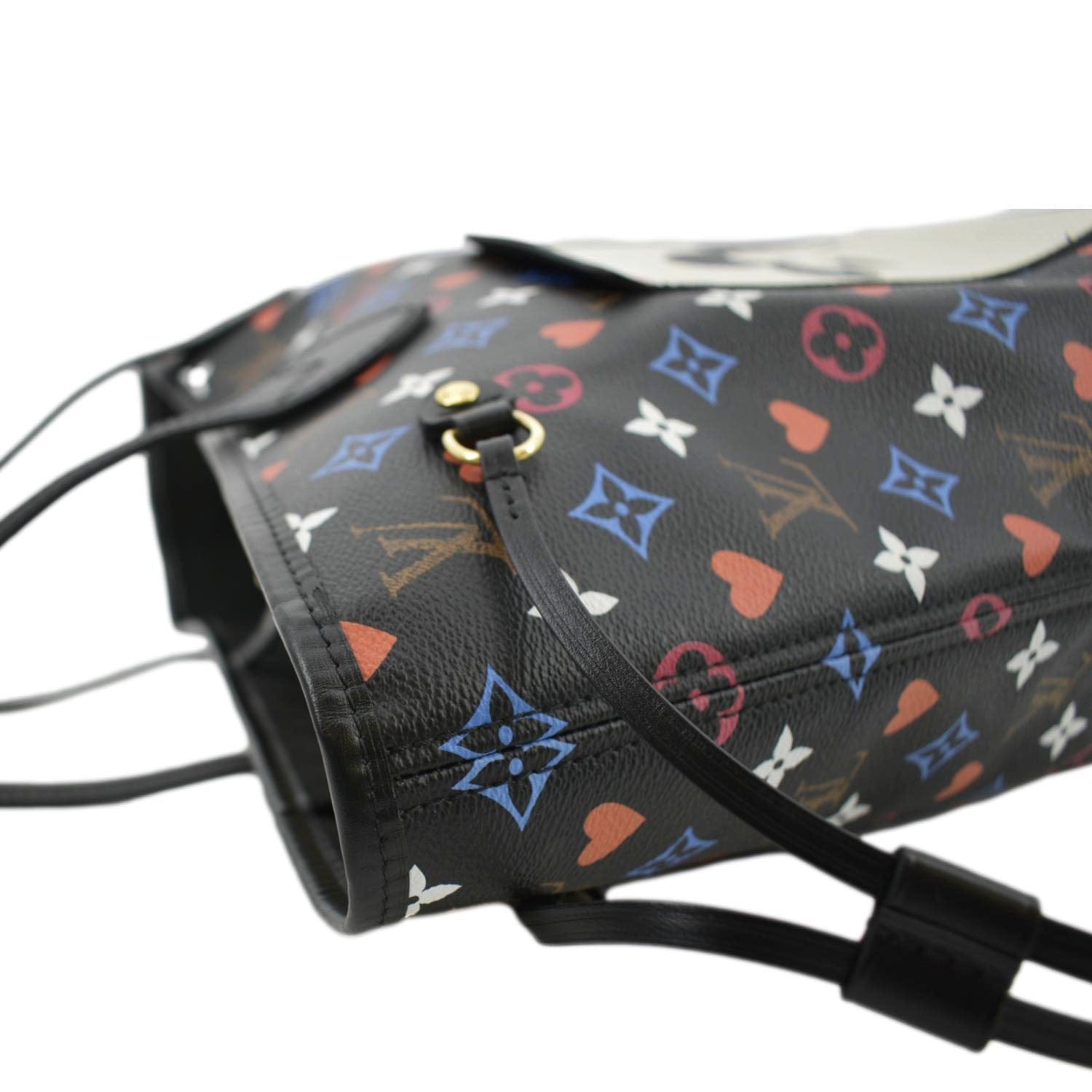 LOUIS VUITTON Game On Neverfull MM Monogram Canvas Tote Bag Black