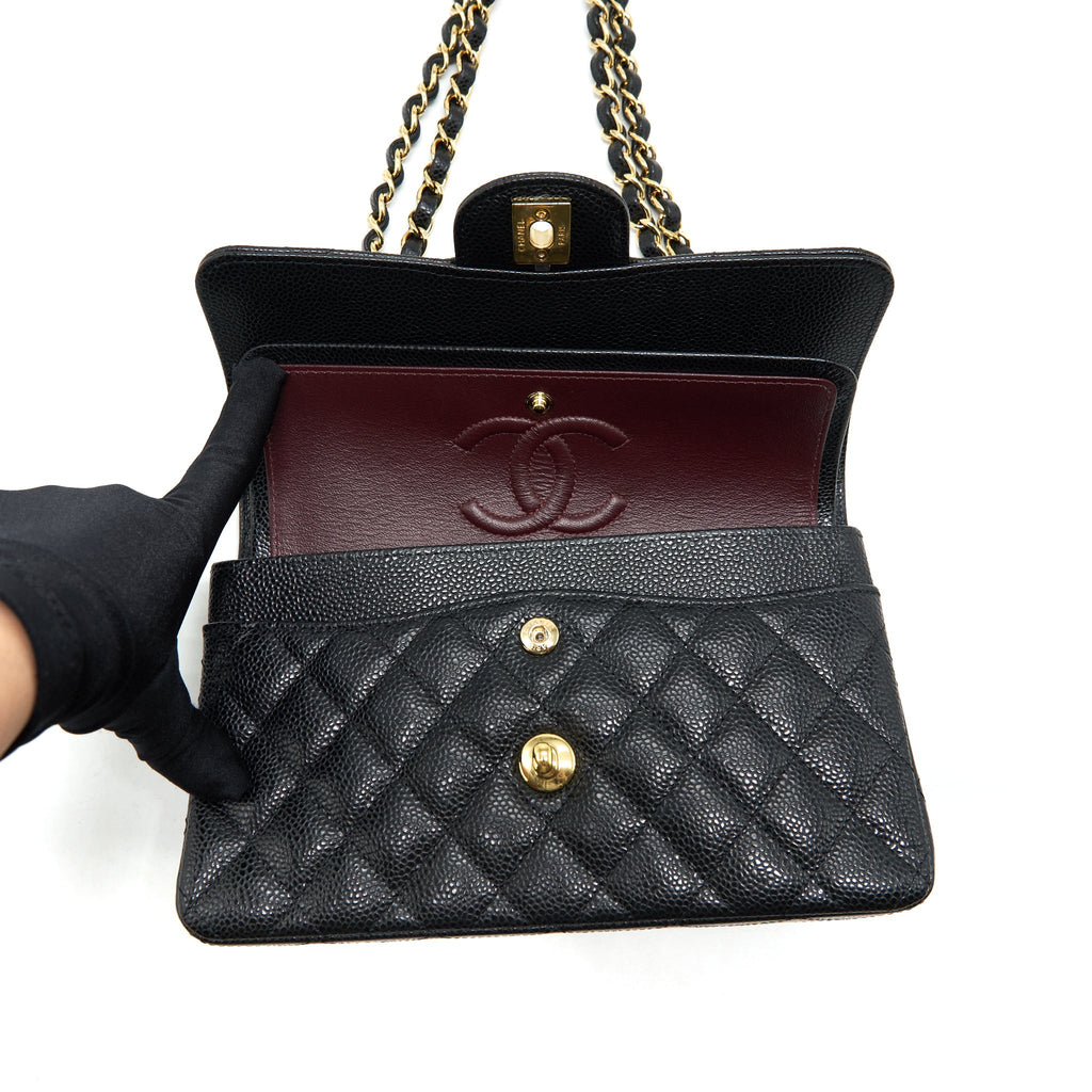 Chanel Small Classic Double Flap Caviar Black