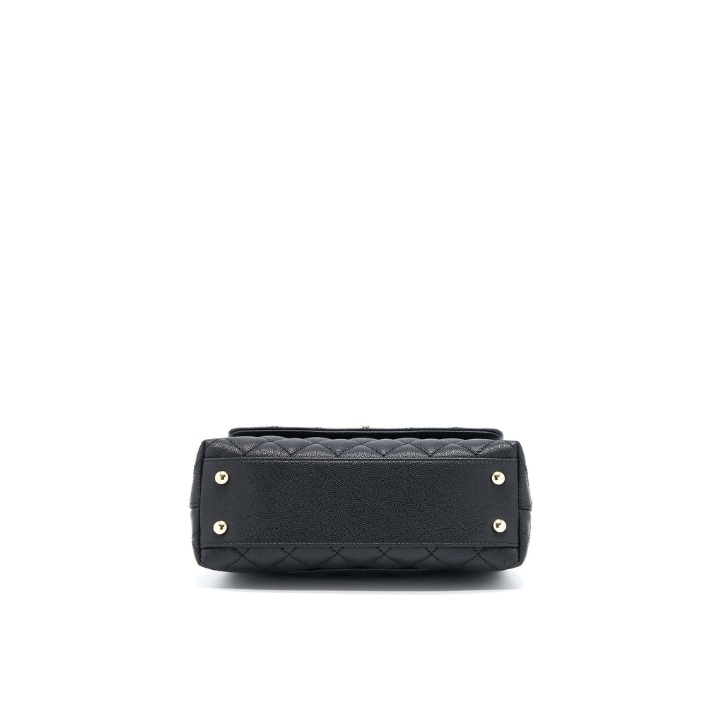 Chanel Coco Handle Caviar Black L(Microchip)