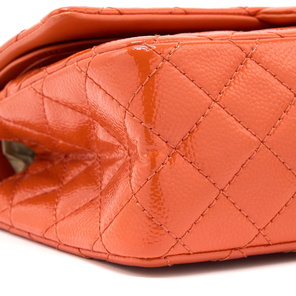Chanel Small 2.55 Reissue Flap Bag Patent Orange