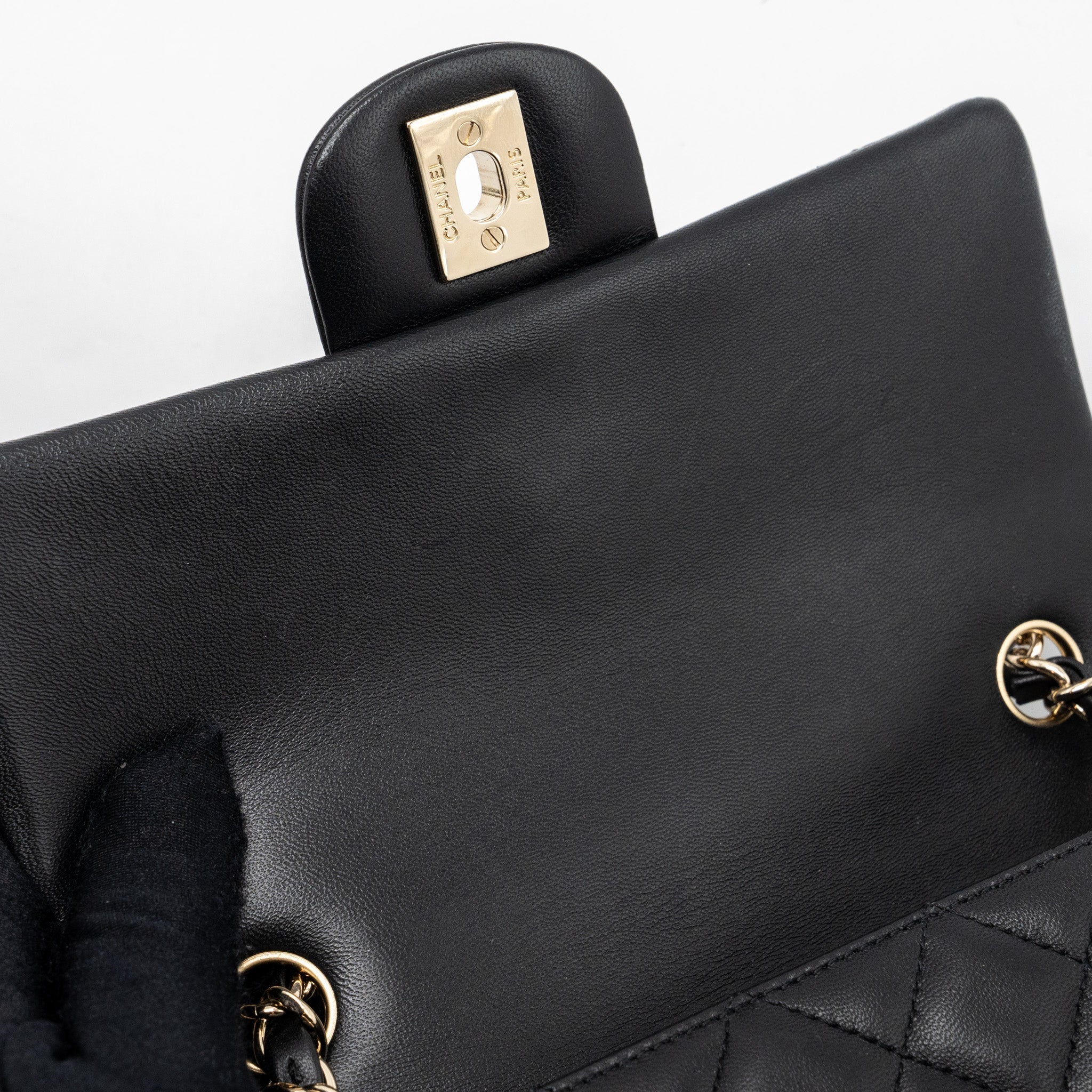 Chanel mini rectangular Flap Bag Lambskin Black L
