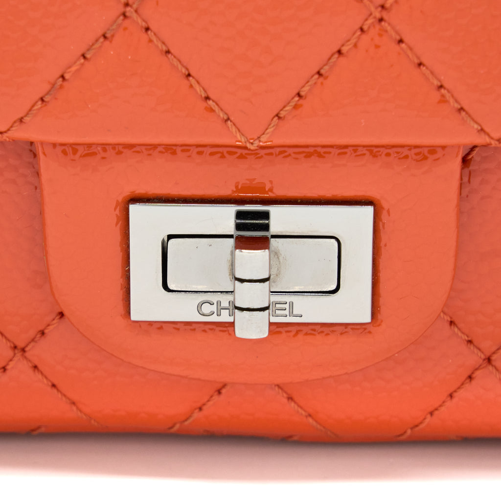 Chanel Small 2.55 Reissue Flap Bag Patent Orange