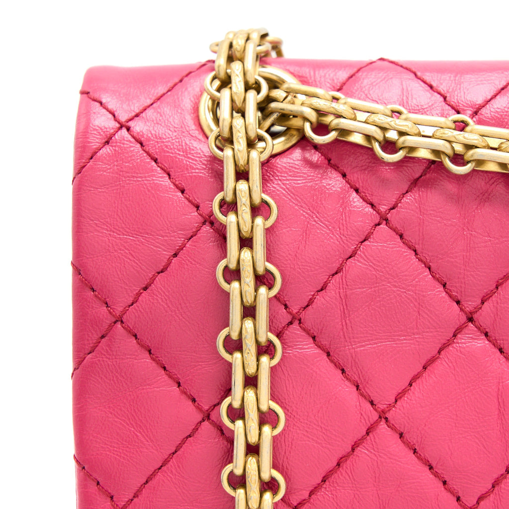 Chanel Small 2.55 Reissue Aged Calfskin Hot Pink Brushed
