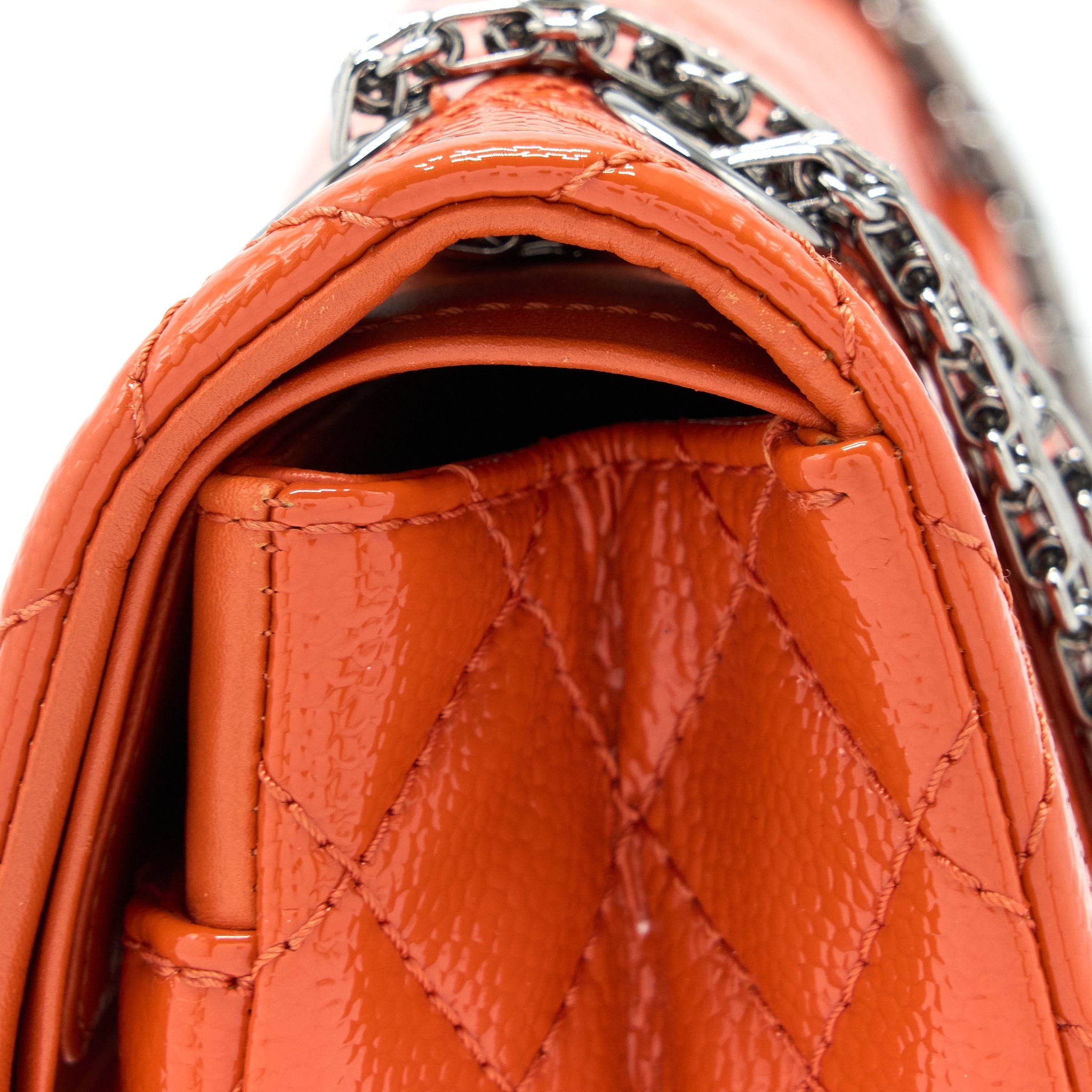 Chanel Small 2.55 Reissue Flap Bag Patent Orange