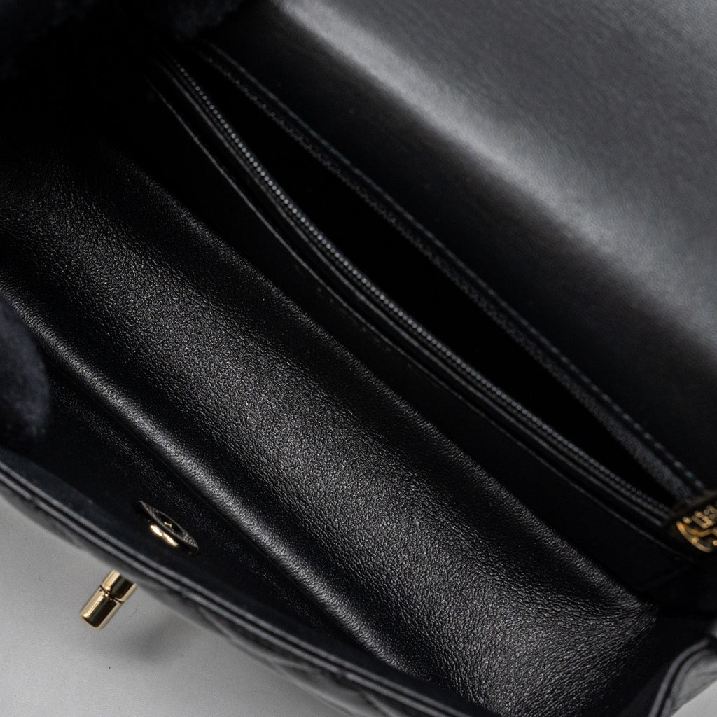 Chanel mini rectangular Flap Bag Lambskin Black L