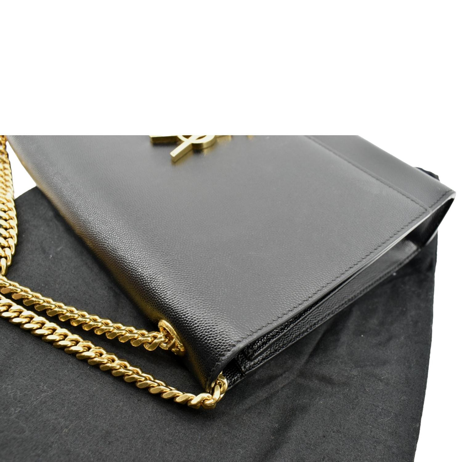 YVES SAINT LAURENT Kate Leather Shoulder Bag Black
