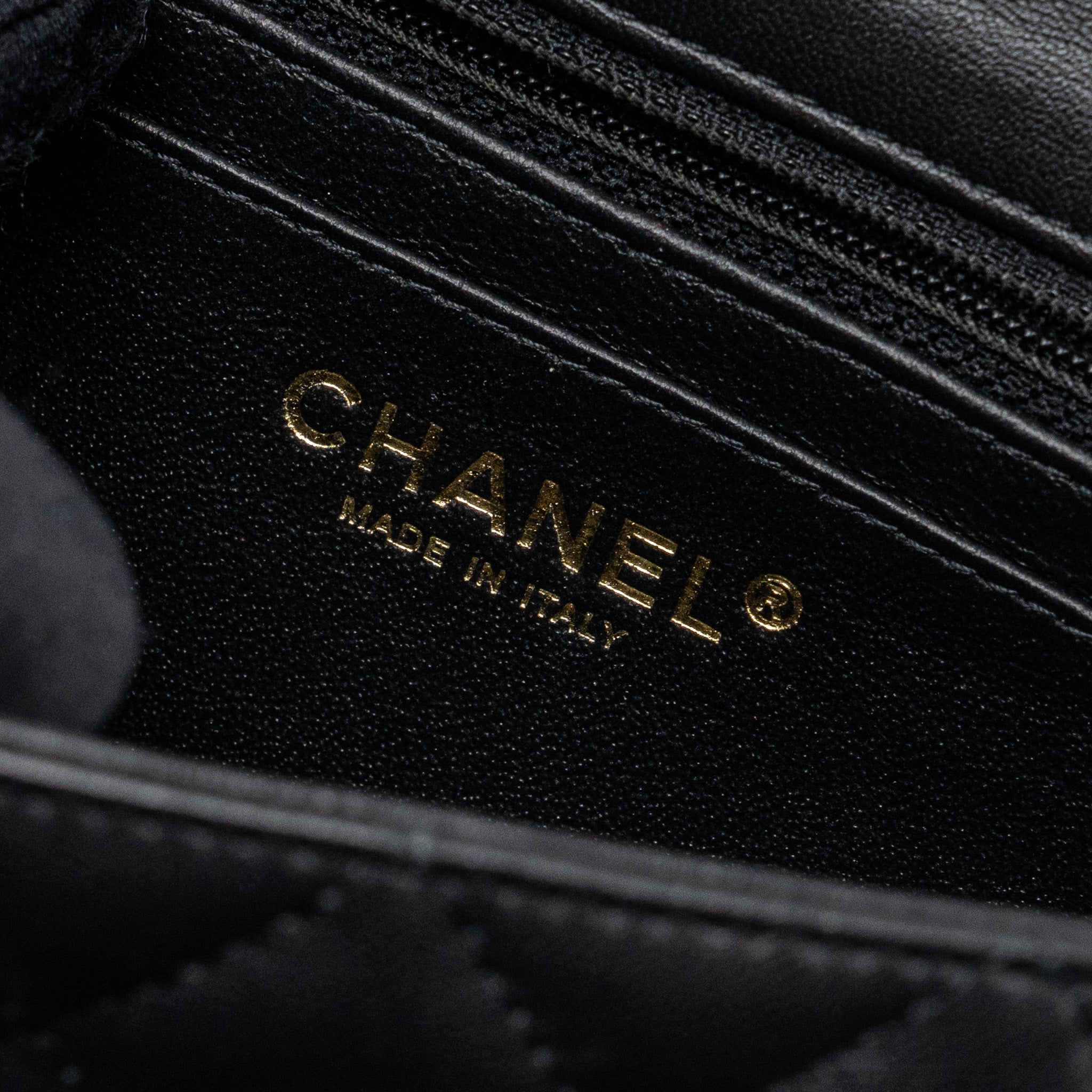 Chanel mini rectangular Flap Bag Lambskin Black L