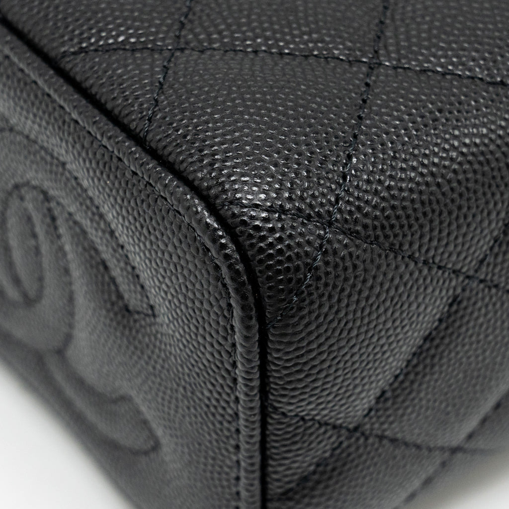 Chanel Mini Vanity with Chain Caviar Black L (Microchip)