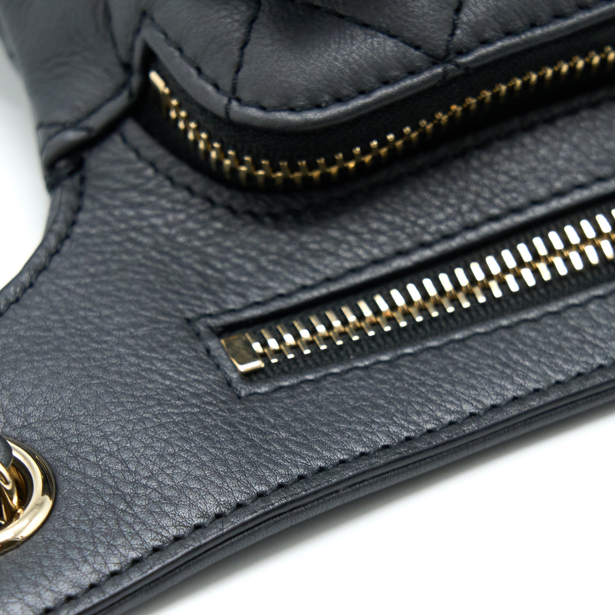Chanel Quilted Waist Bag Calfskin Black L