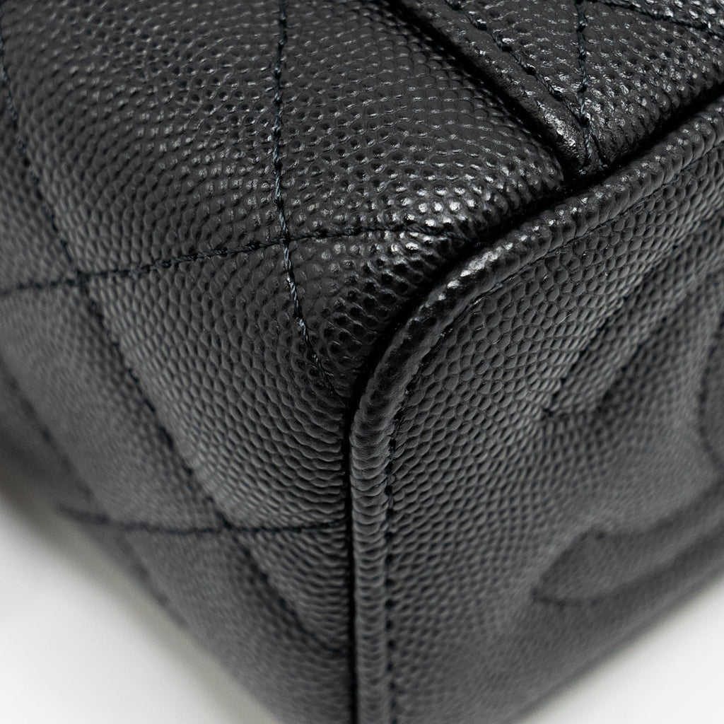 Chanel Mini Vanity with Chain Caviar Black L (Microchip)