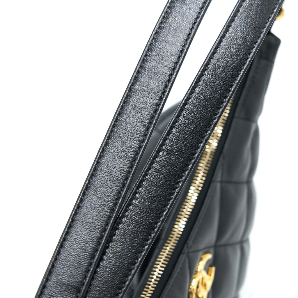 Chanel 22B Hobo Bag Lambskin Black  (Microchip)