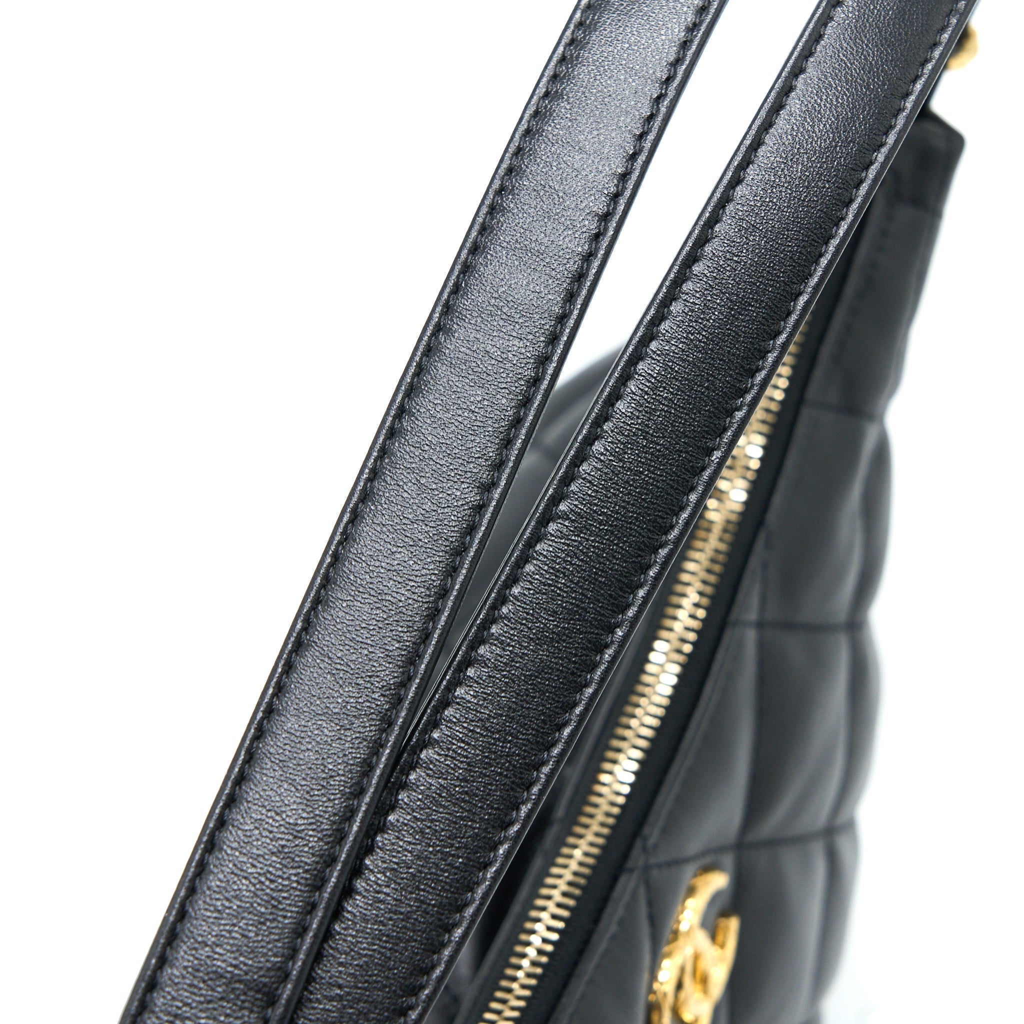 Chanel 22B Hobo Bag Lambskin Black  (Microchip)