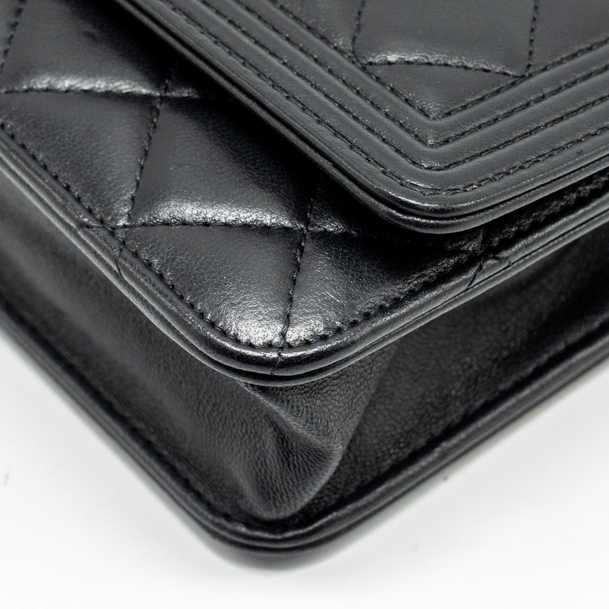 Chanel Boy Wallet on Chain lambskin black