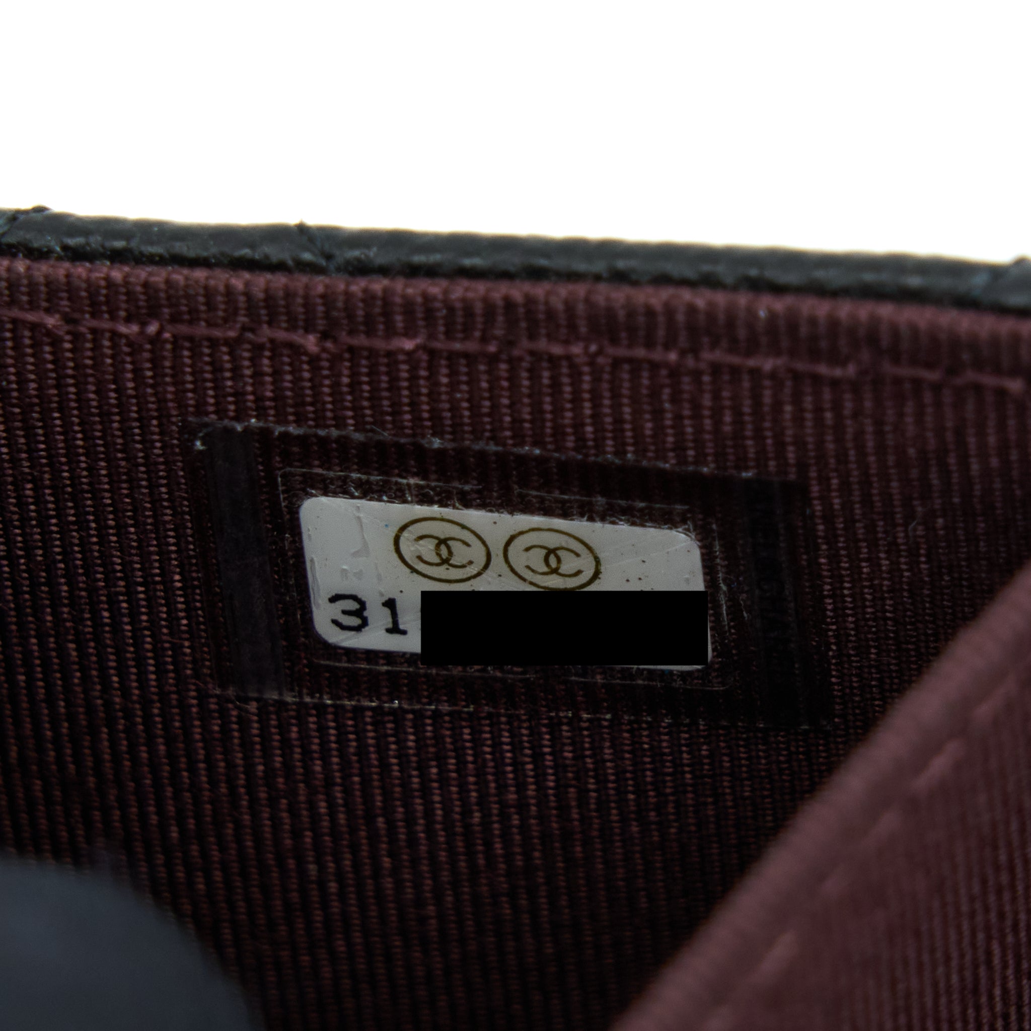 Chanel Card Holder On Chain Caviar Black L