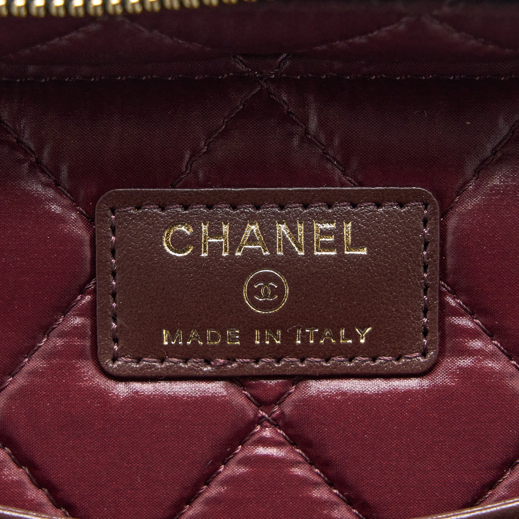 Chanel Top Handle Vanity Case Caviar Black L