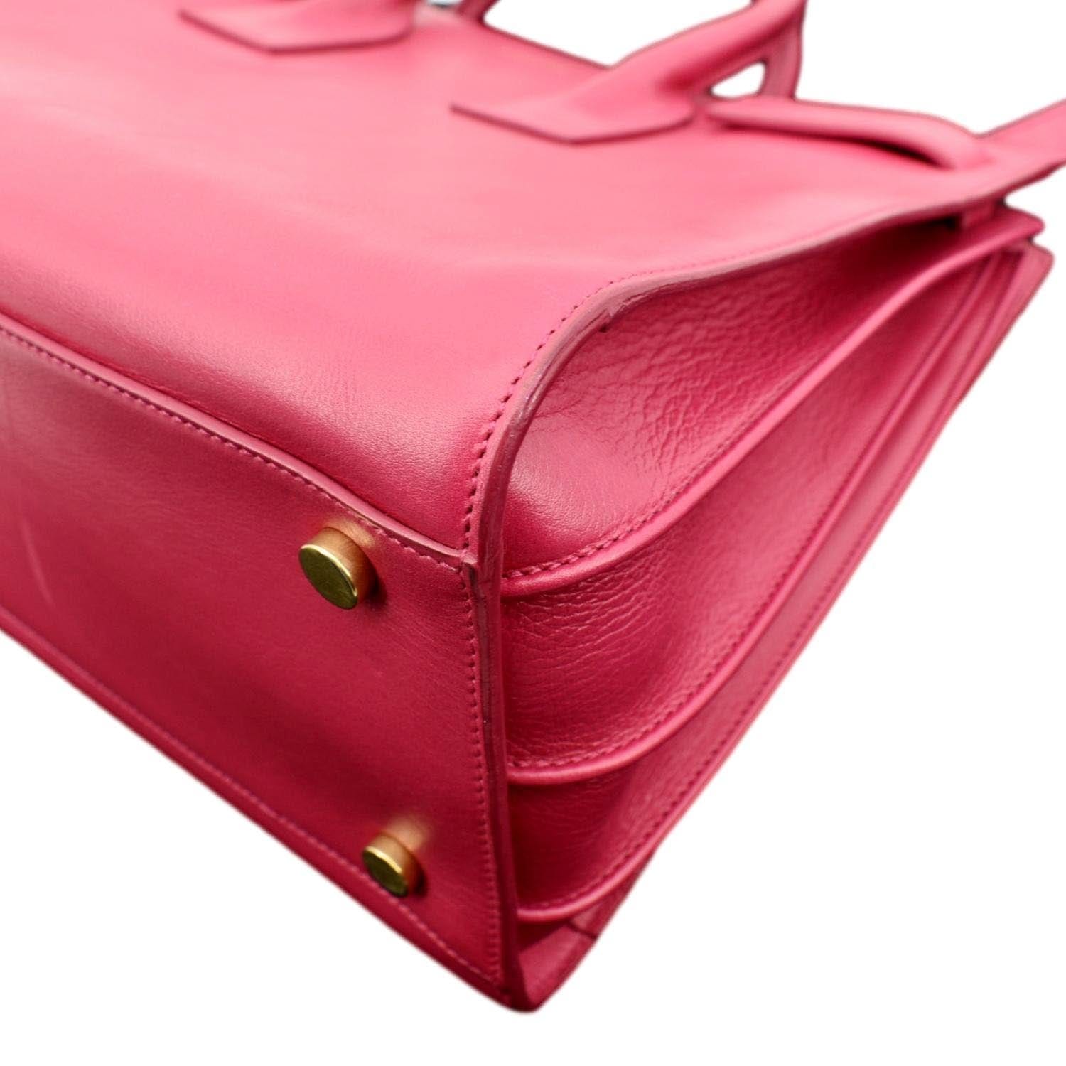 YVES SAINT LAURENT Sac de Jour Leather Satchel Shoulder Bag Pink