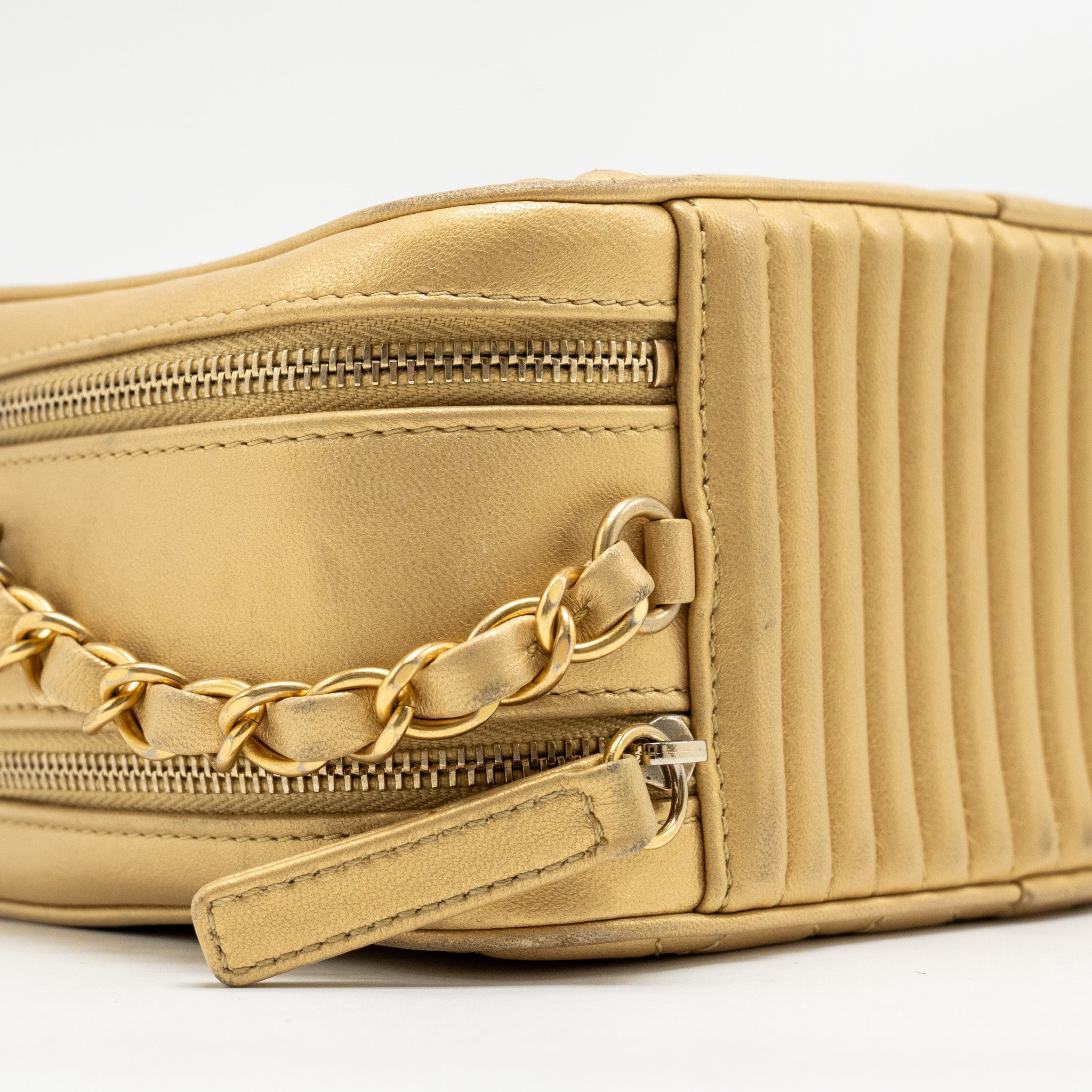 Chanel Coco Boy Camera Bag Lambskin Gold