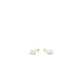 Chanel CC Logo No.5 Star Earrings Crystal Light Gold Tone