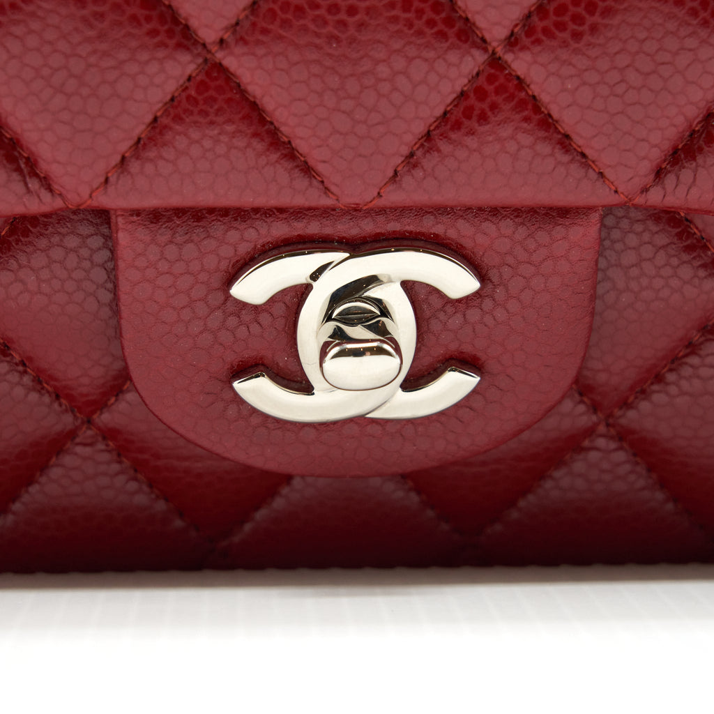 Chanel Medium Classic Double Flap Bag Caviar Red