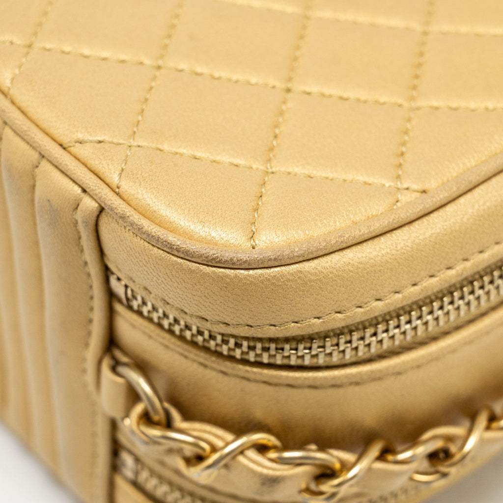 Chanel Coco Boy Camera Bag Lambskin Gold