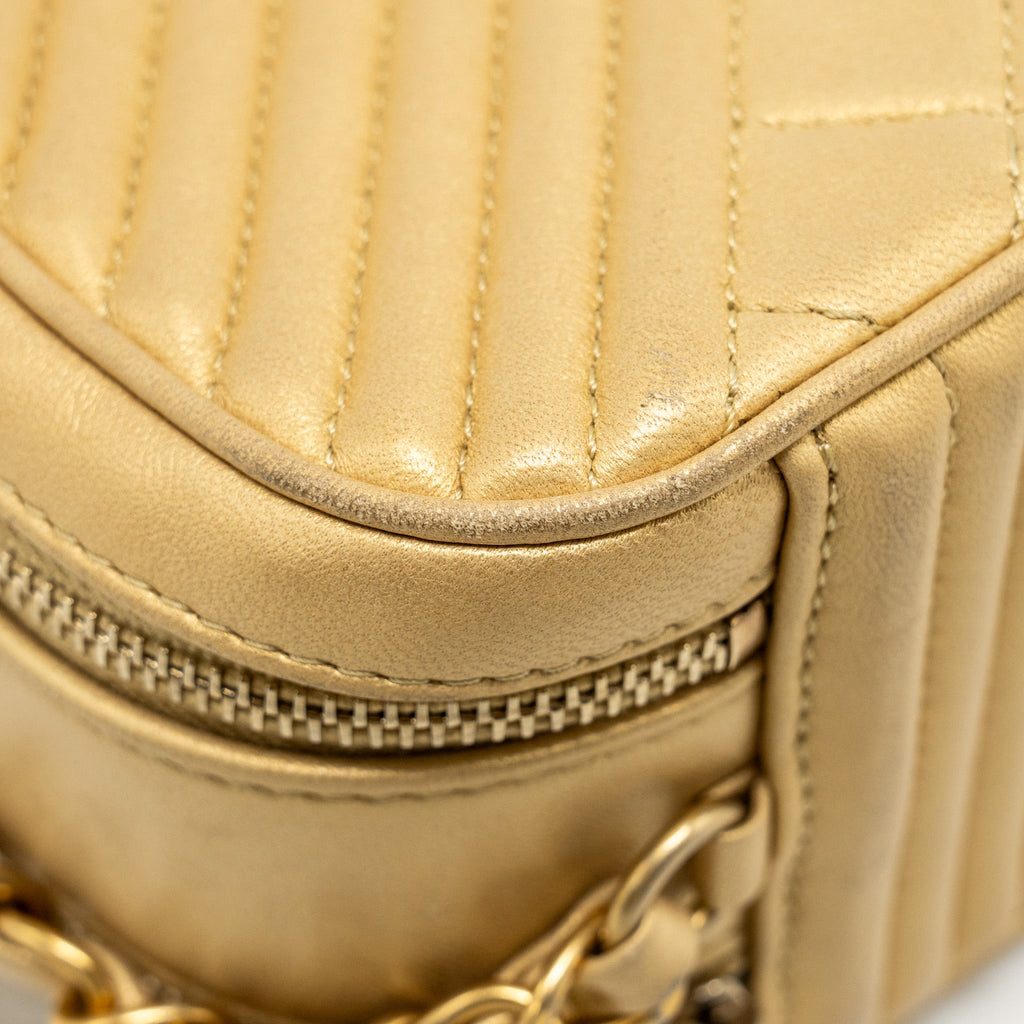 Chanel Coco Boy Camera Bag Lambskin Gold