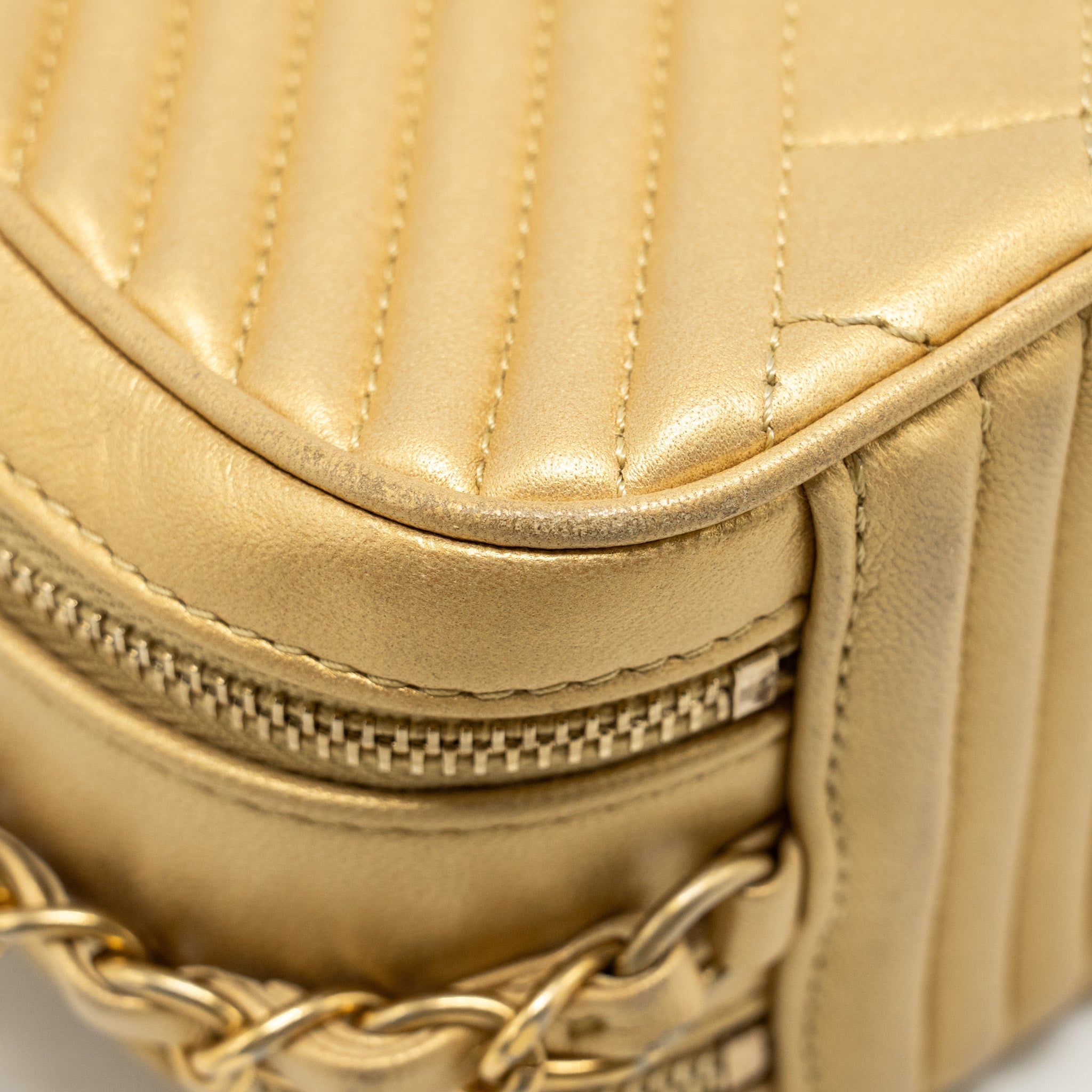 Chanel Coco Boy Camera Bag Lambskin Gold