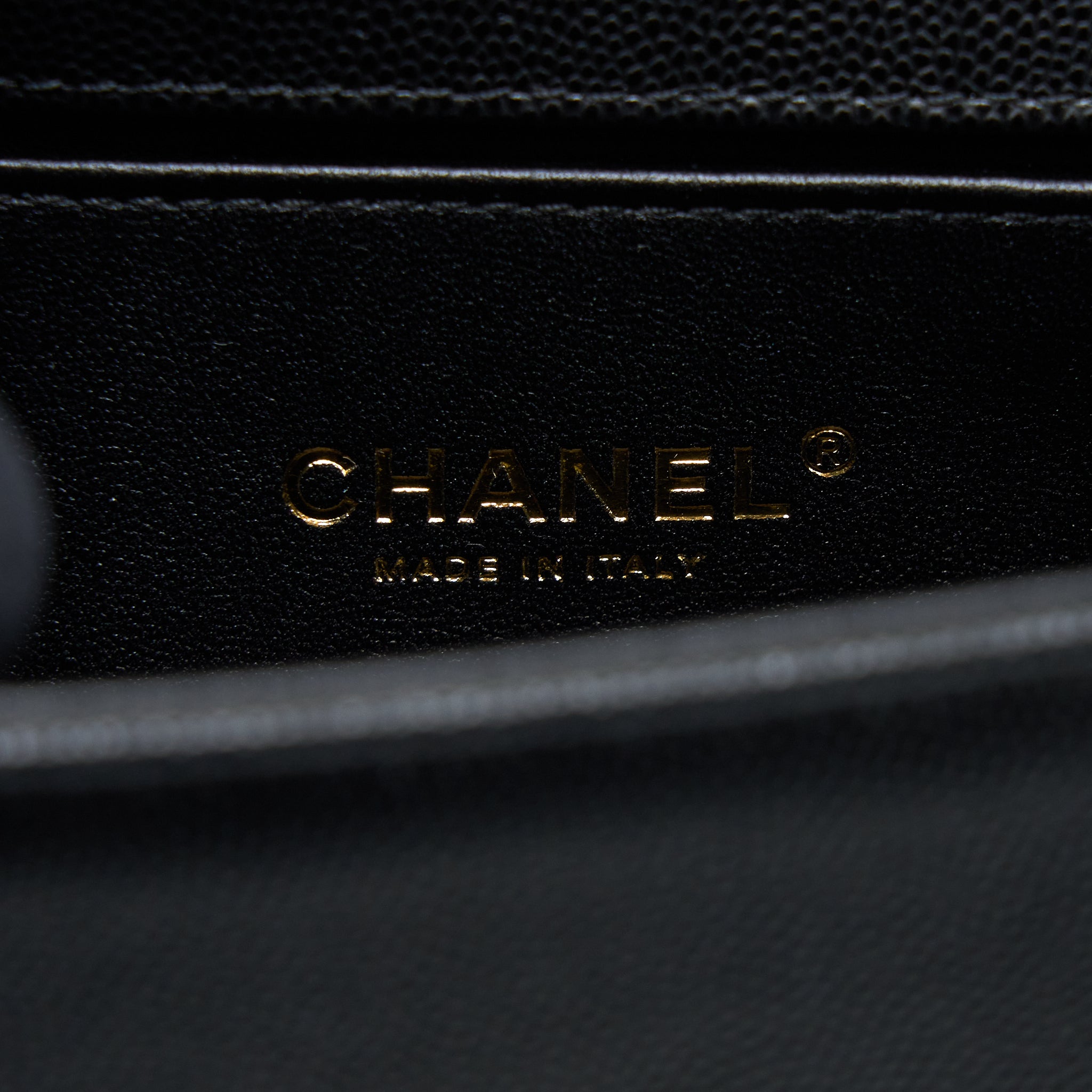 Chanel Small Boy Caviar Black Brushed  (Microchip)