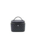 Chanel Top Handle Vanity Case Caviar Black L