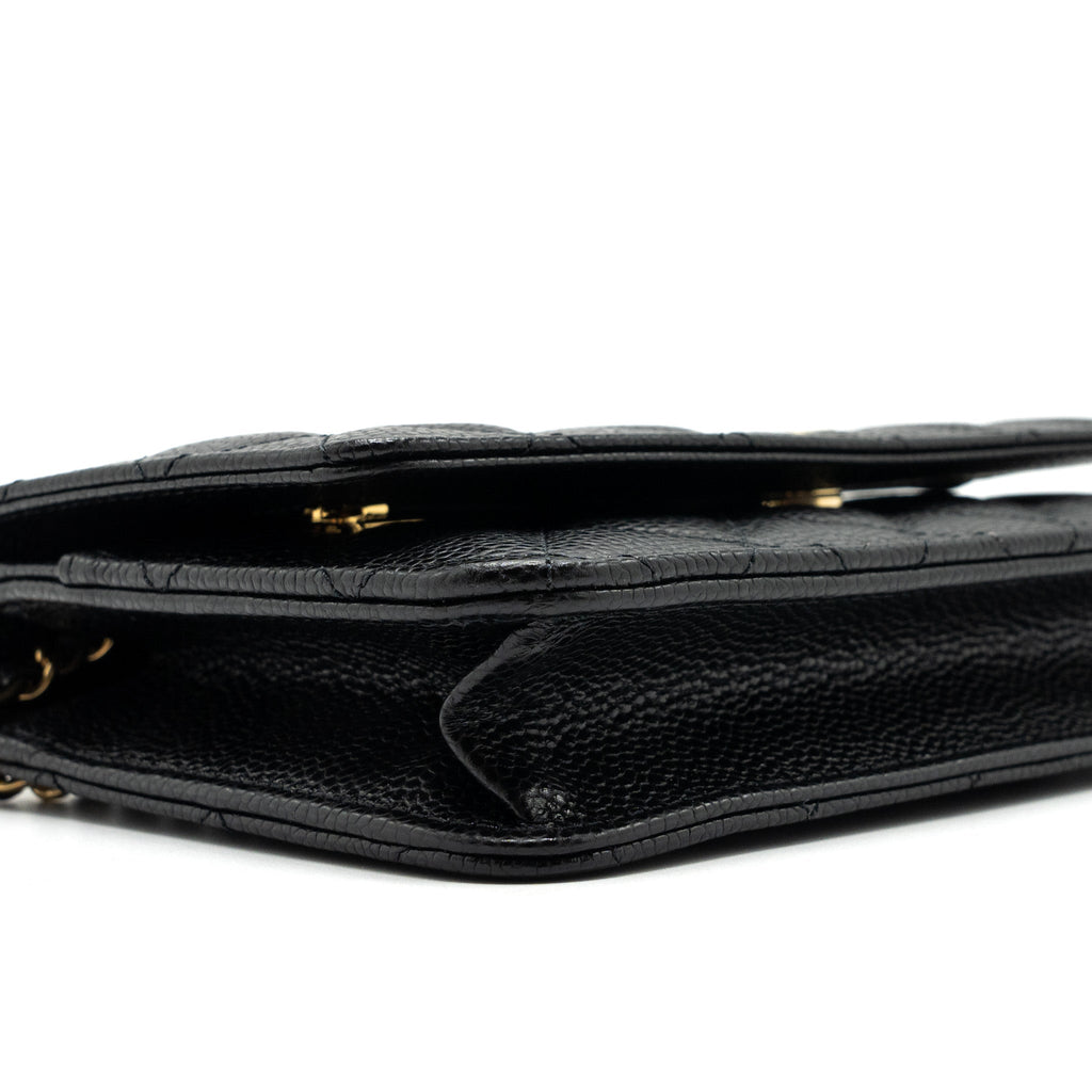 Chanel Classic Wallet On Chain Caviar Black  (microchip)