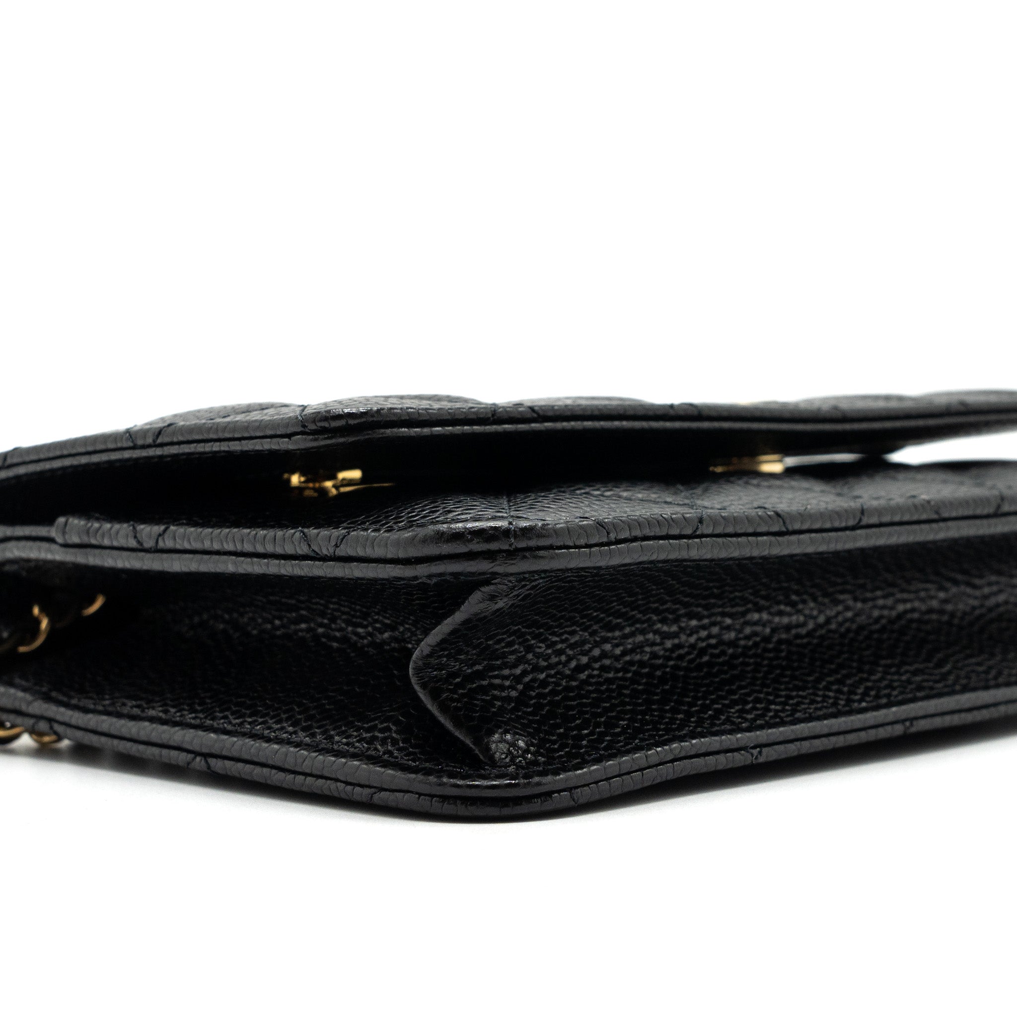 Chanel Classic Wallet On Chain Caviar Black  (microchip)