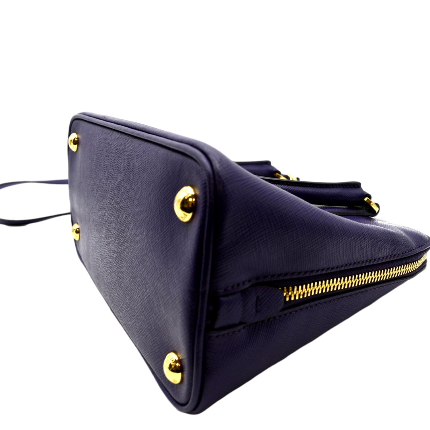 PRADA Lux Promenade Saffiano Leather Shoulder Bag Purple