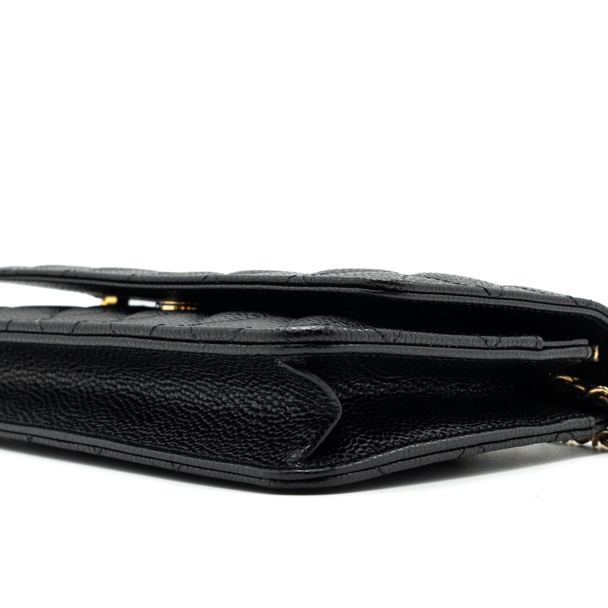 Chanel Classic Wallet On Chain Caviar Black  (microchip)