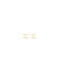 Chanel CC Logo Earrings Crystal Light Gold Tone