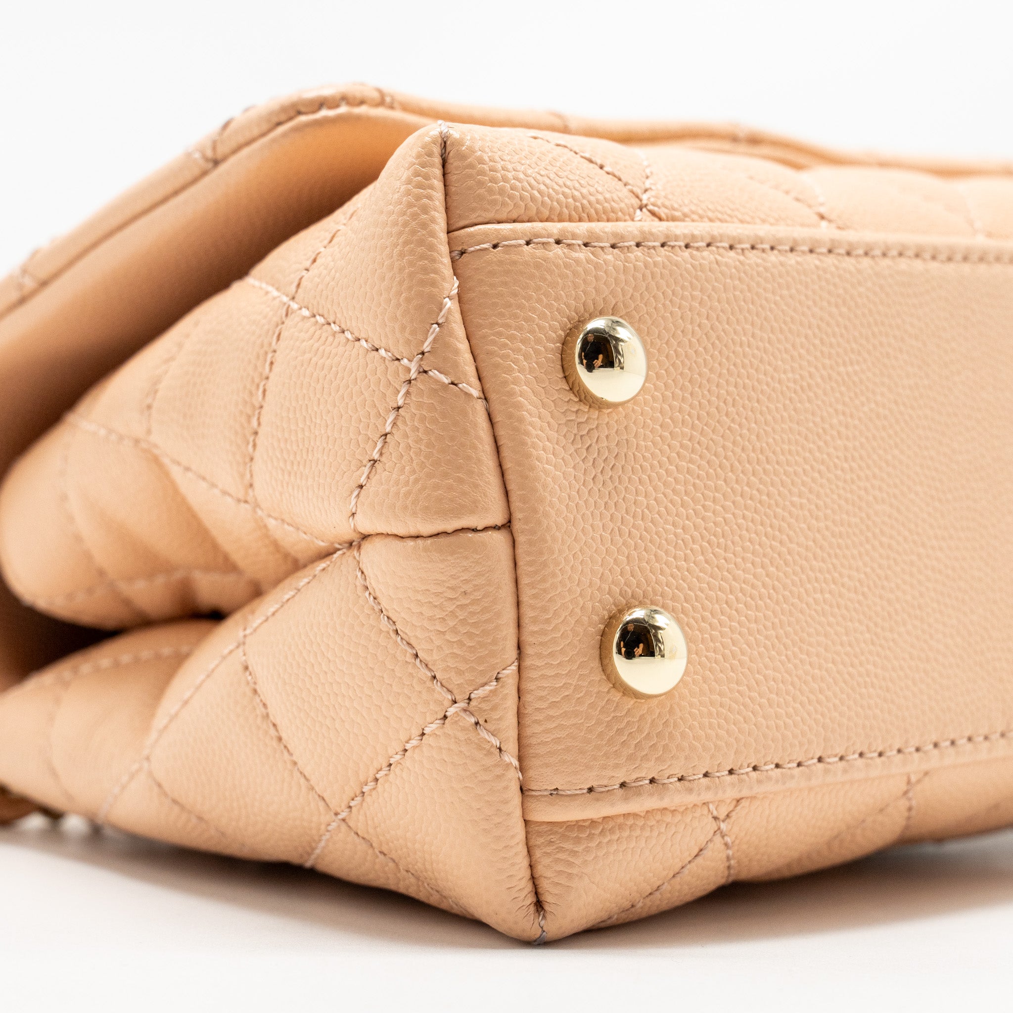 Chanel Mini Coco Handle Caviar BEIGE L
