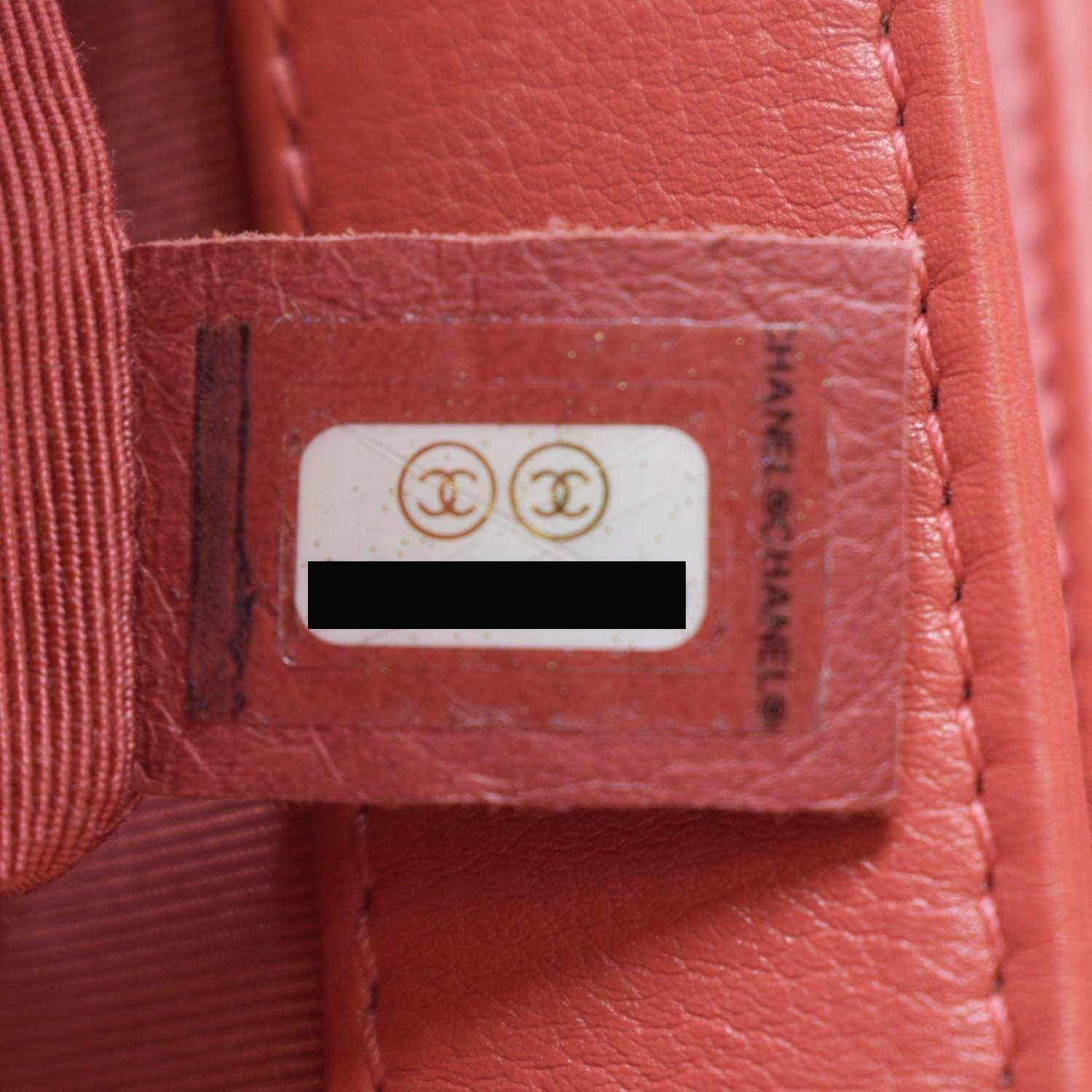 CHANEL Top Handle Quilted Leather Shoulder Bag Red