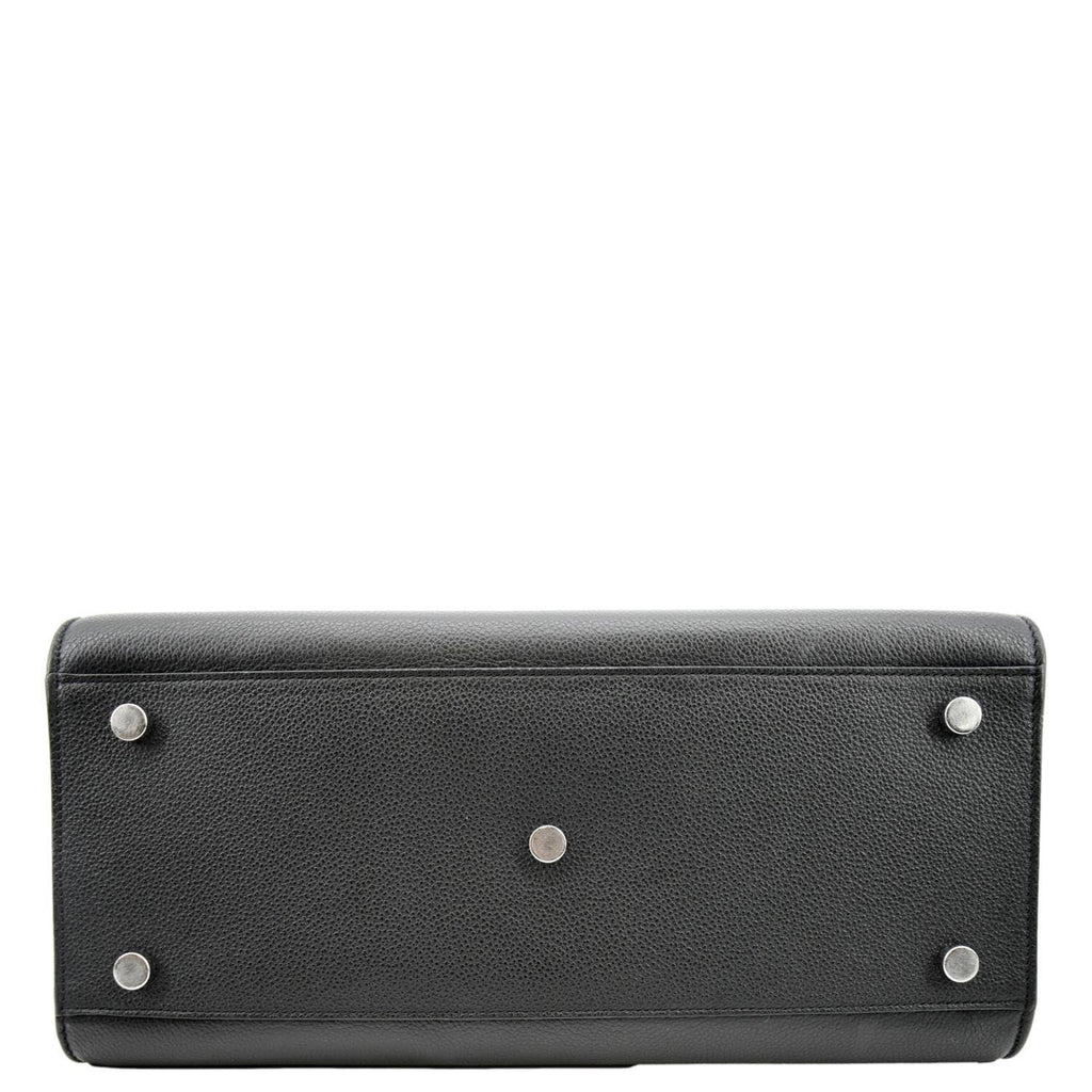YVES SAINT LAURENT Sac de Jour Leather Satchel Shoulder Bag Black