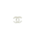 Chanel CC Logo Brooch Metal/Strass Silver Tone