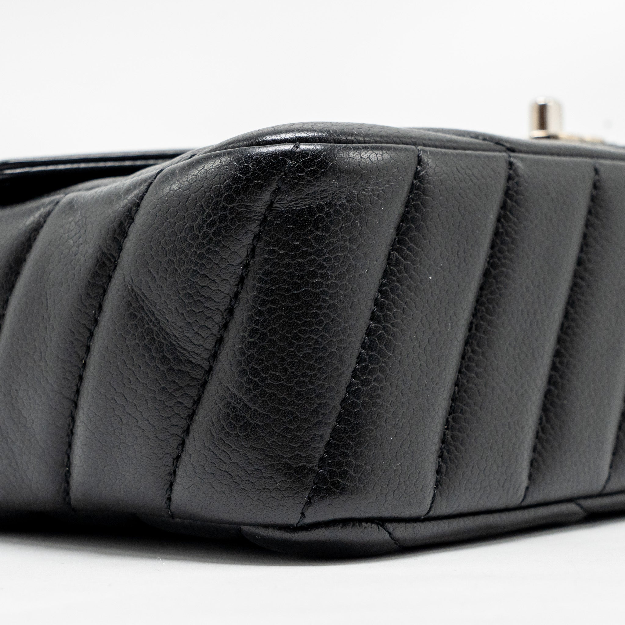 Chanel Envelop Flap Bag Chevron Caviar Black