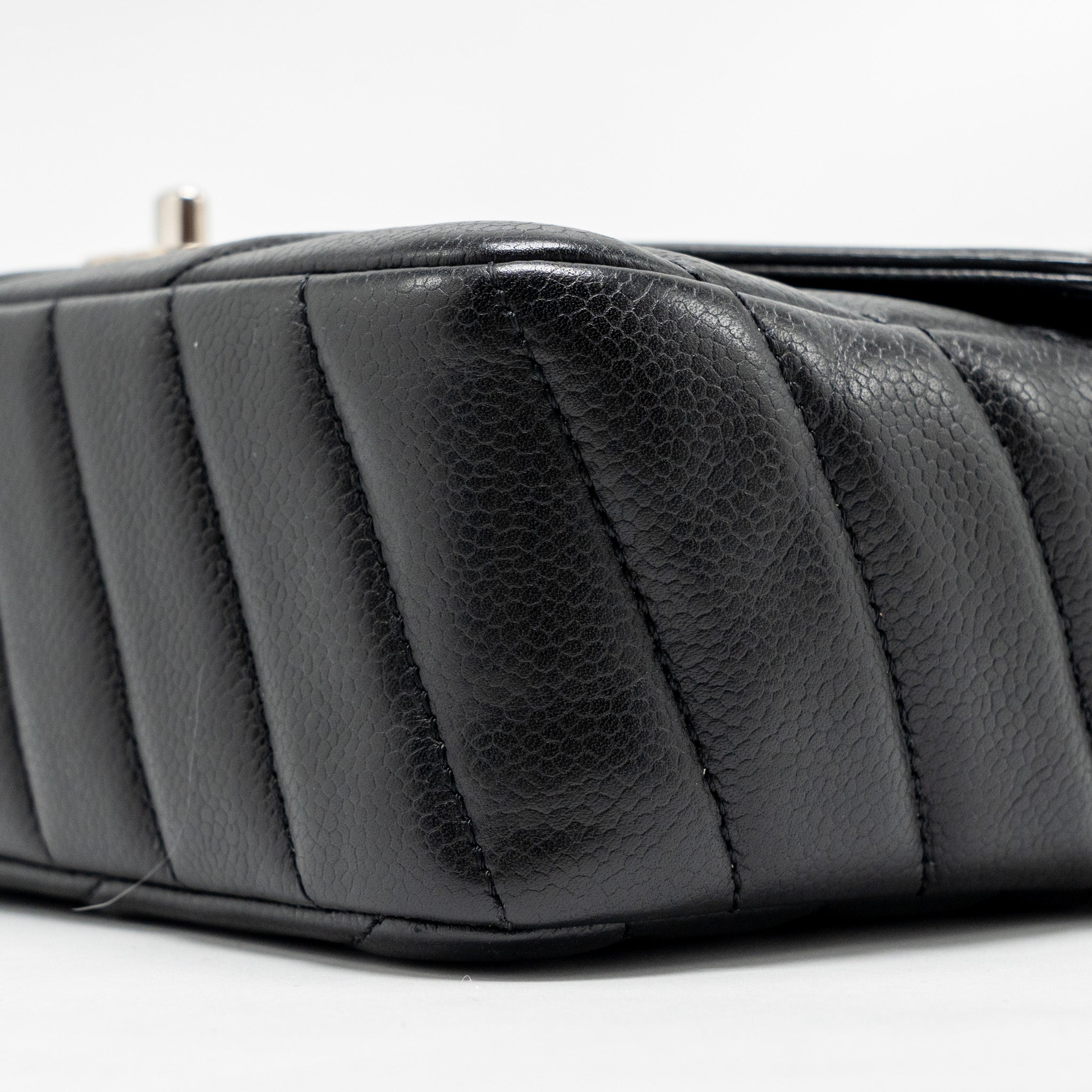 Chanel Envelop Flap Bag Chevron Caviar Black