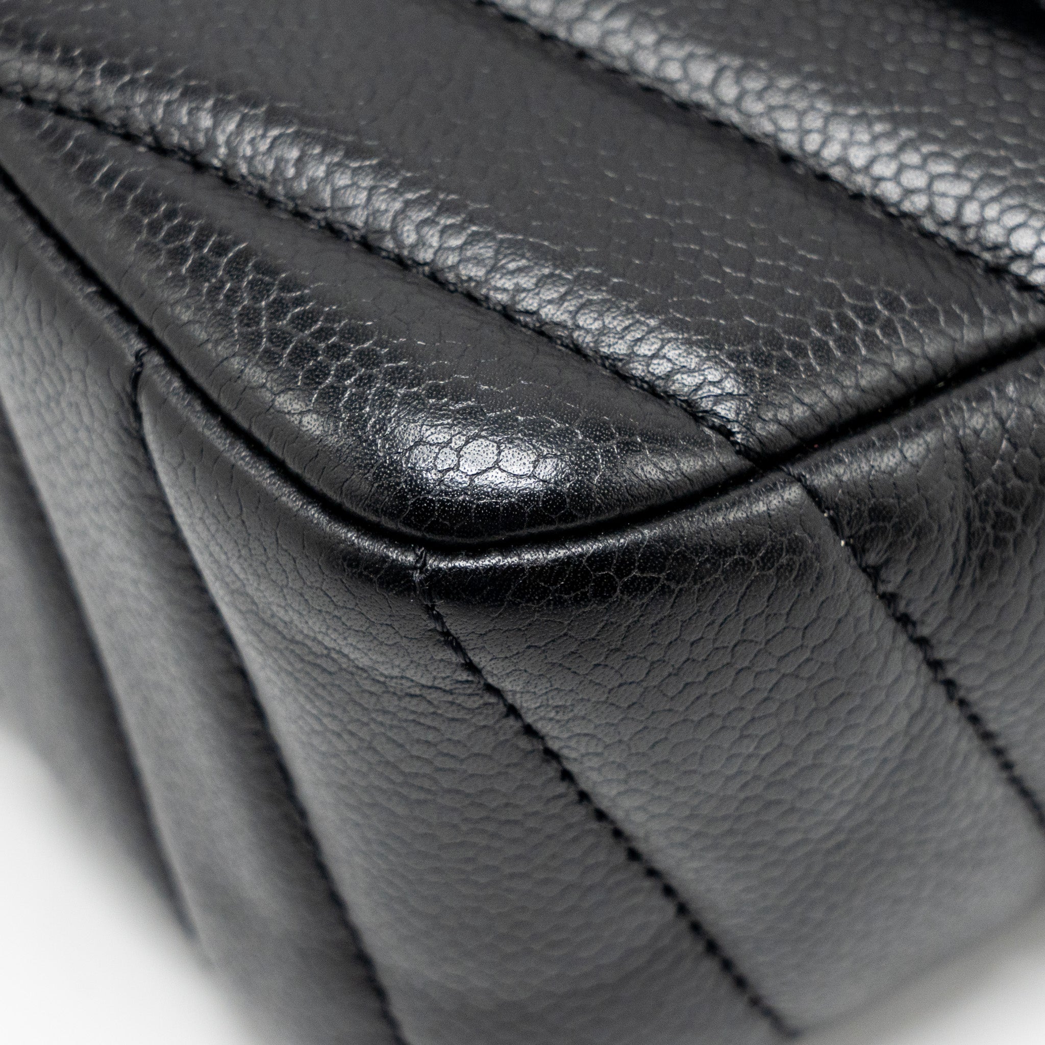Chanel Envelop Flap Bag Chevron Caviar Black