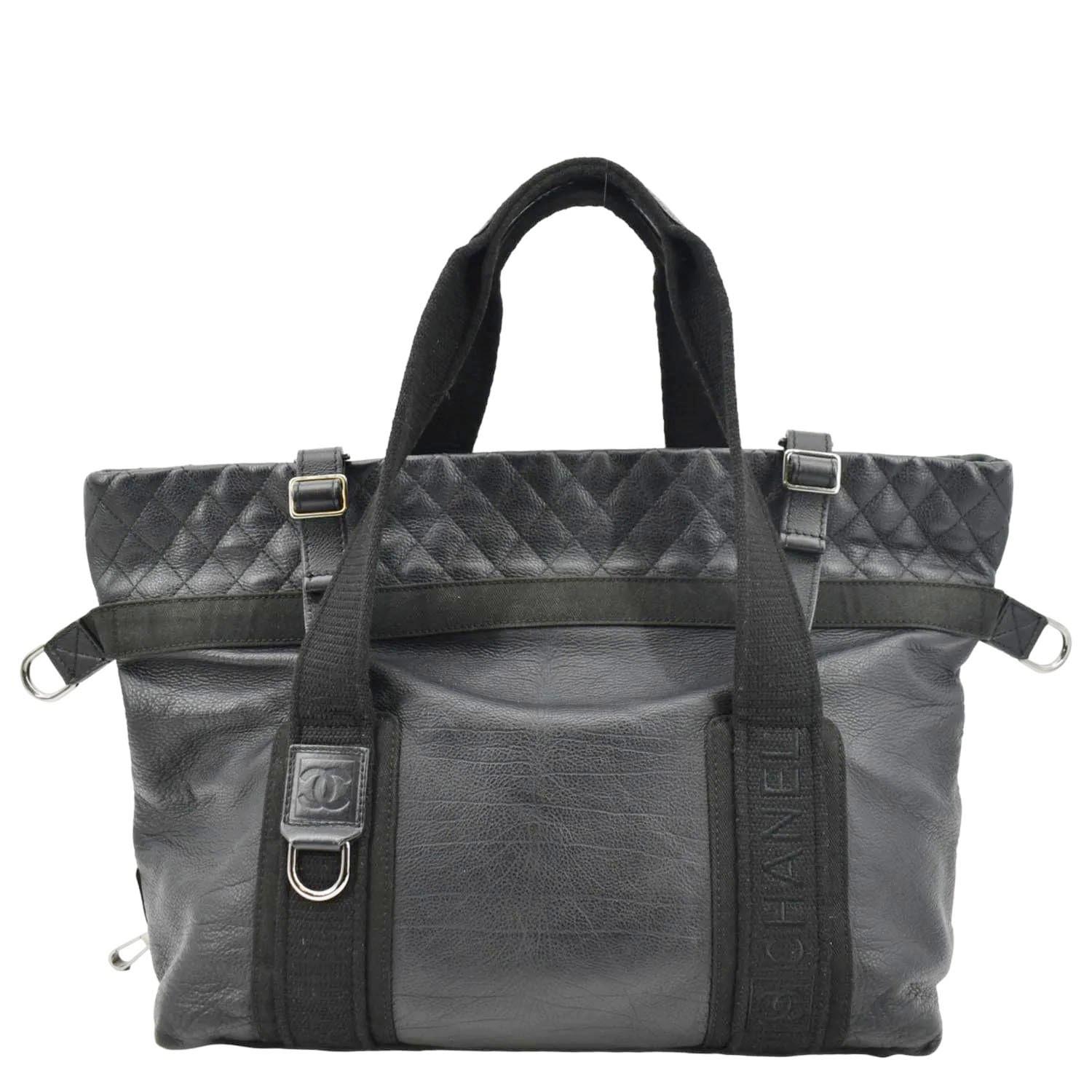 CHANEL 2way Leather Shoulder Bag Black