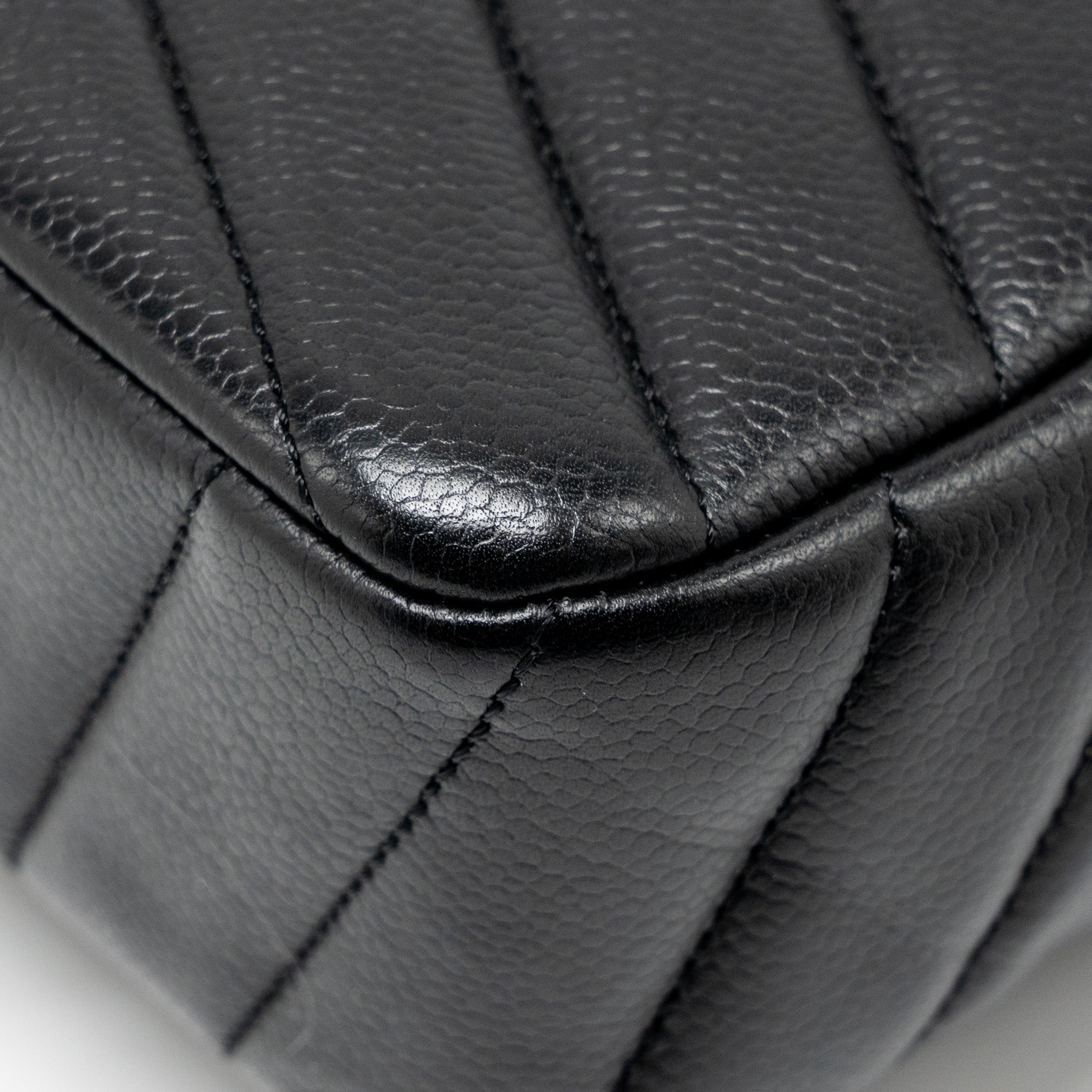 Chanel Envelop Flap Bag Chevron Caviar Black