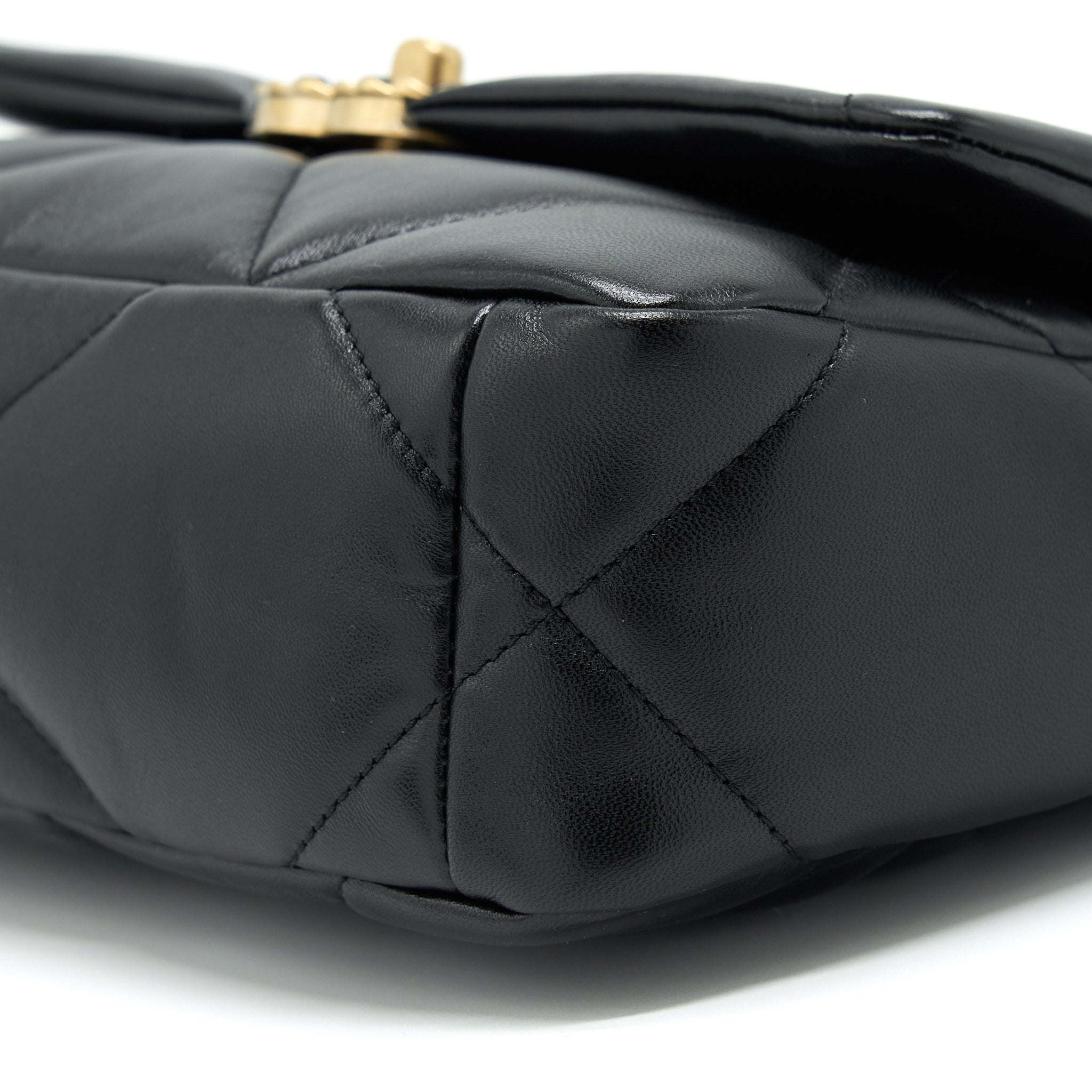 Chanel Small 19 Bag Lambskin Black With Multicolour Hardware
