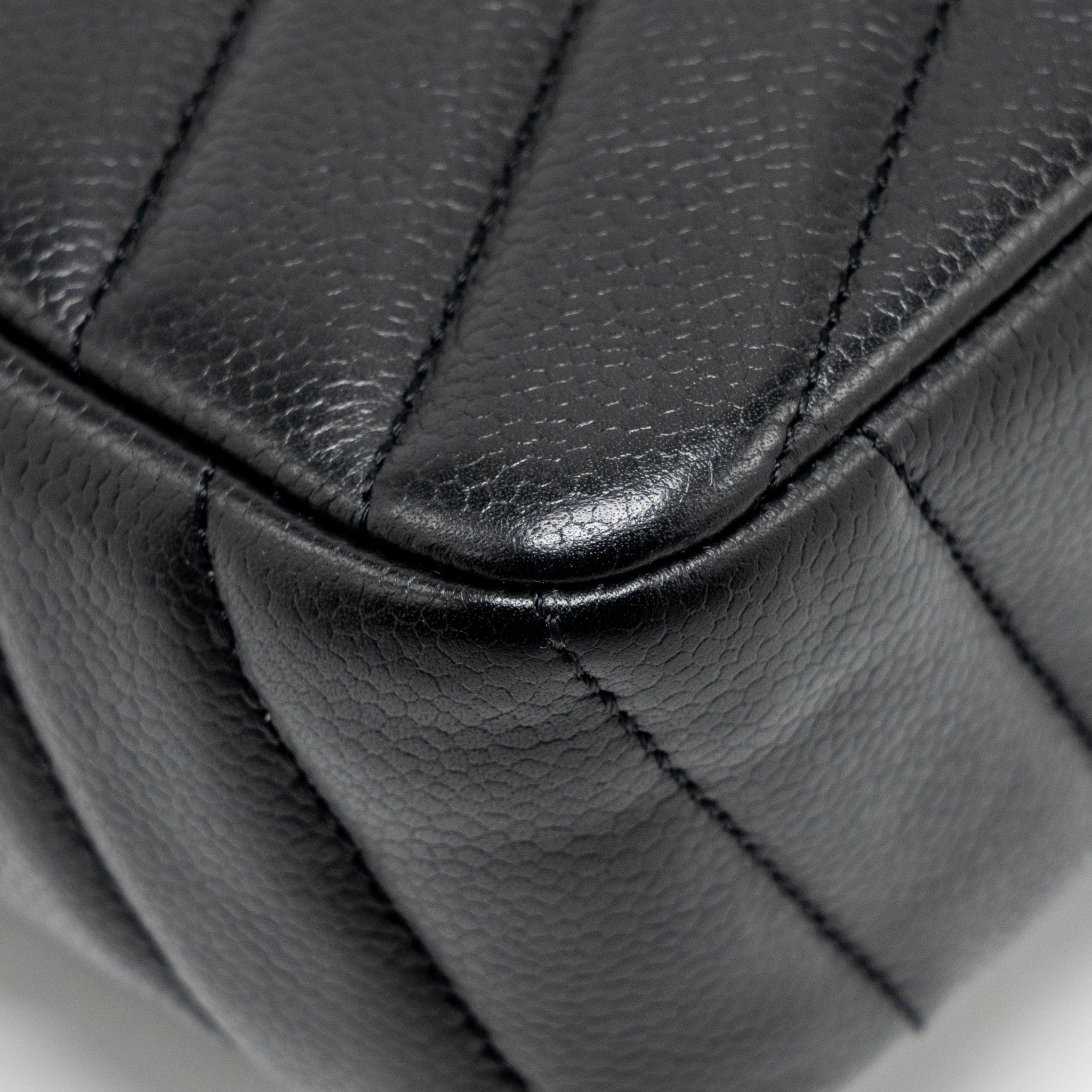 Chanel Envelop Flap Bag Chevron Caviar Black
