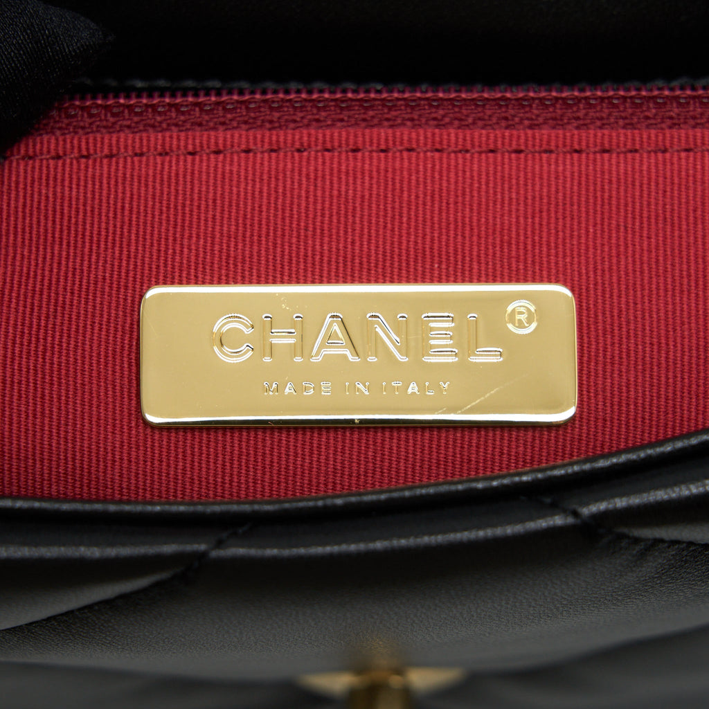 Chanel Small 19 Bag Lambskin Black With Multicolour Hardware