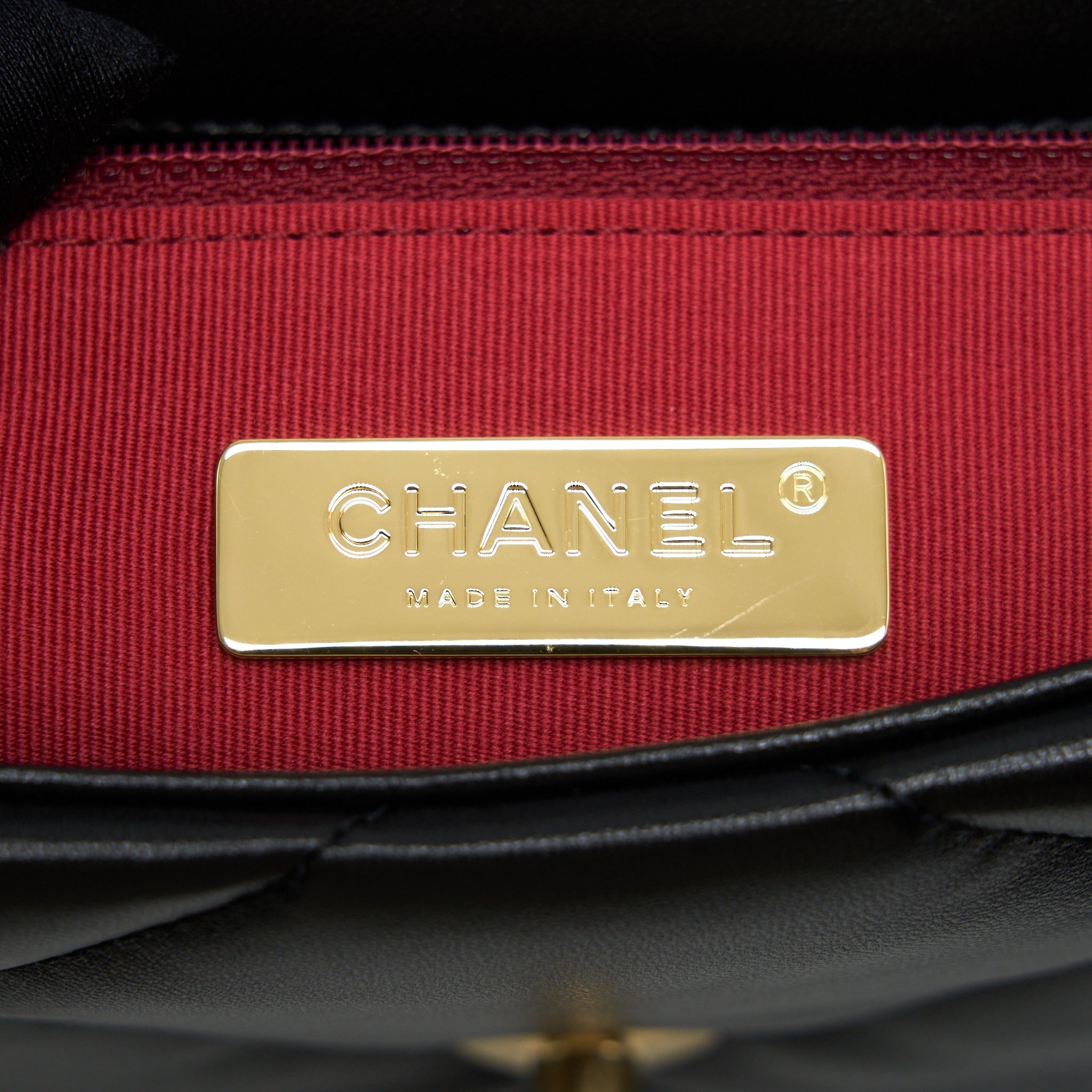 Chanel Small 19 Bag Lambskin Black With Multicolour Hardware