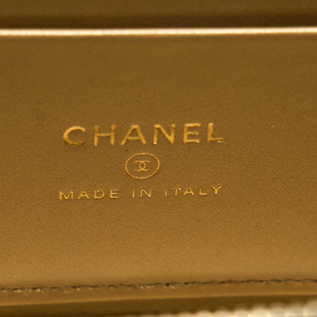 Chanel Pearl Crush Long Vanity Lambskin Black
